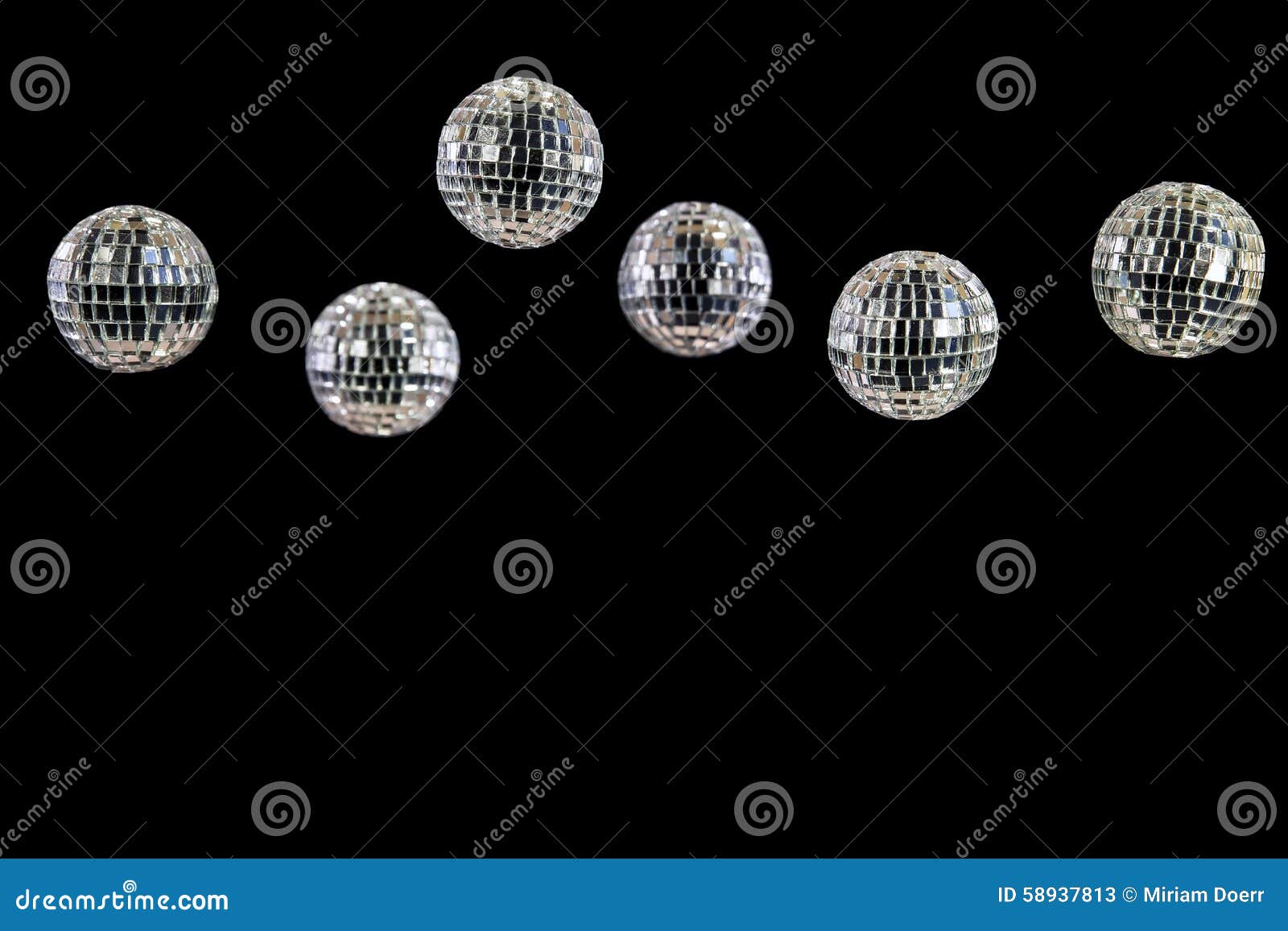 Disco Balls in Front of Black Stock Image Image of club, sparkle