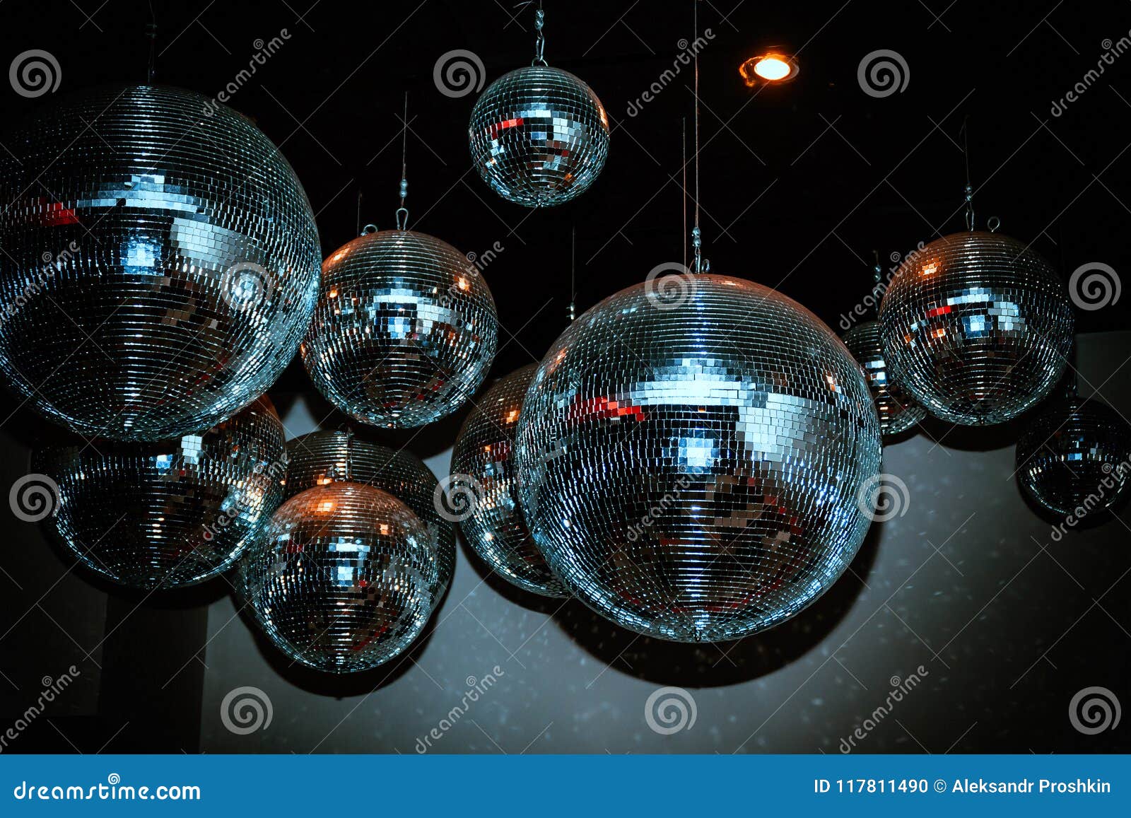 Disco Balls in a Nightclub Room Stock Photo - Image of happiness ...