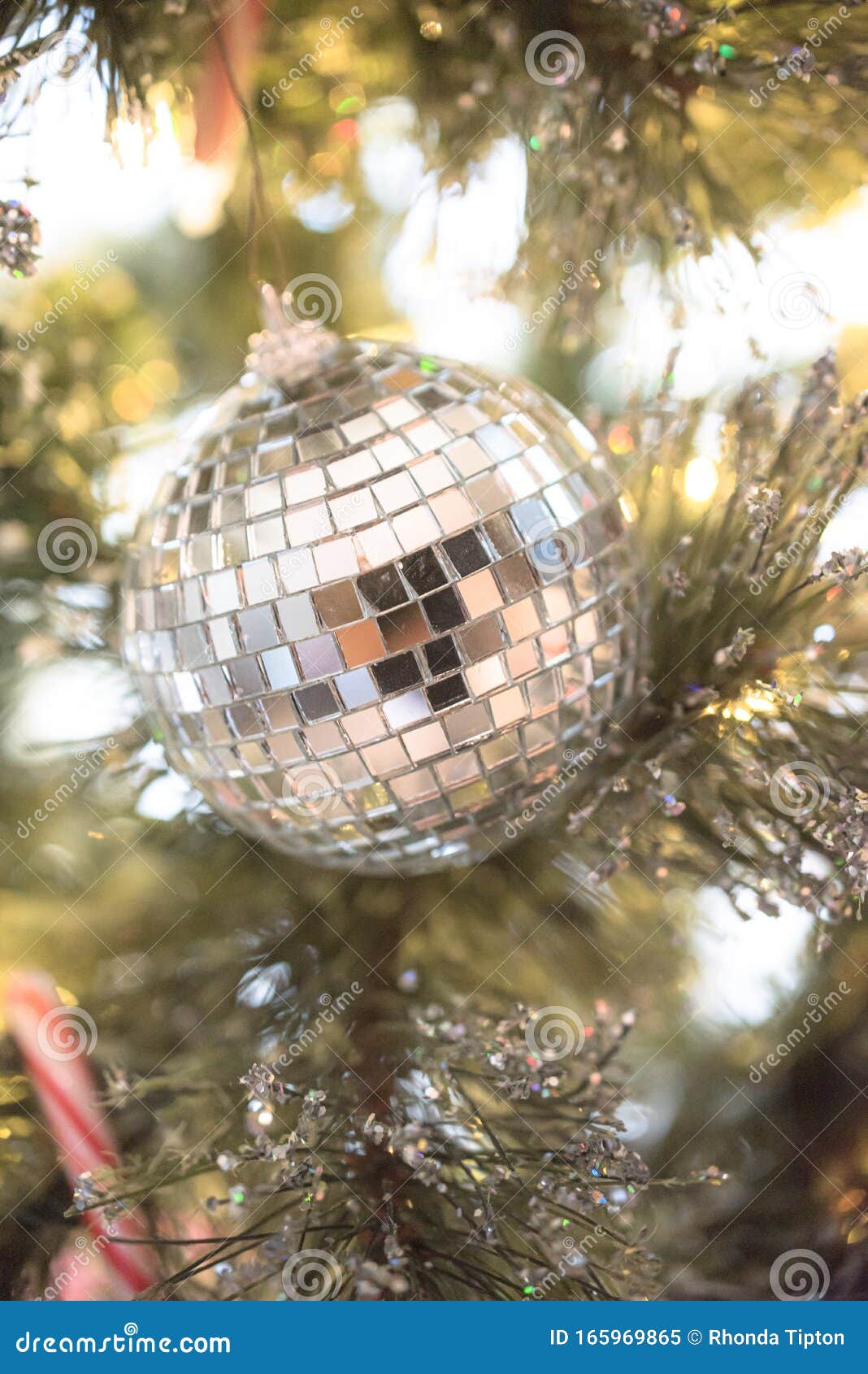 Disco Christmas ornament stock image. Image of hanging 165969865