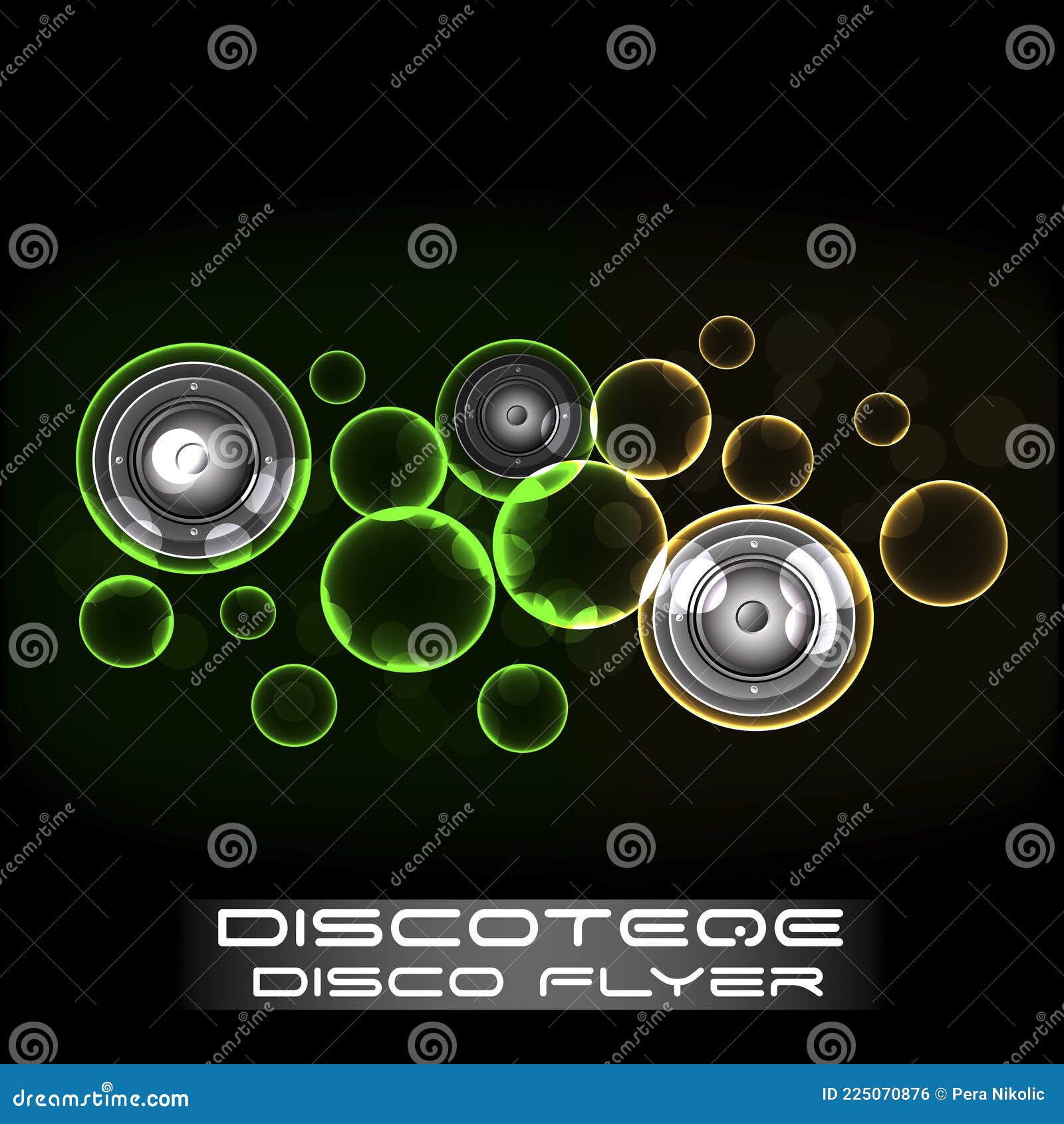 Disco Club Flyer Template For Your Music Nights Event Stock Vector Illustration Of Disc Night