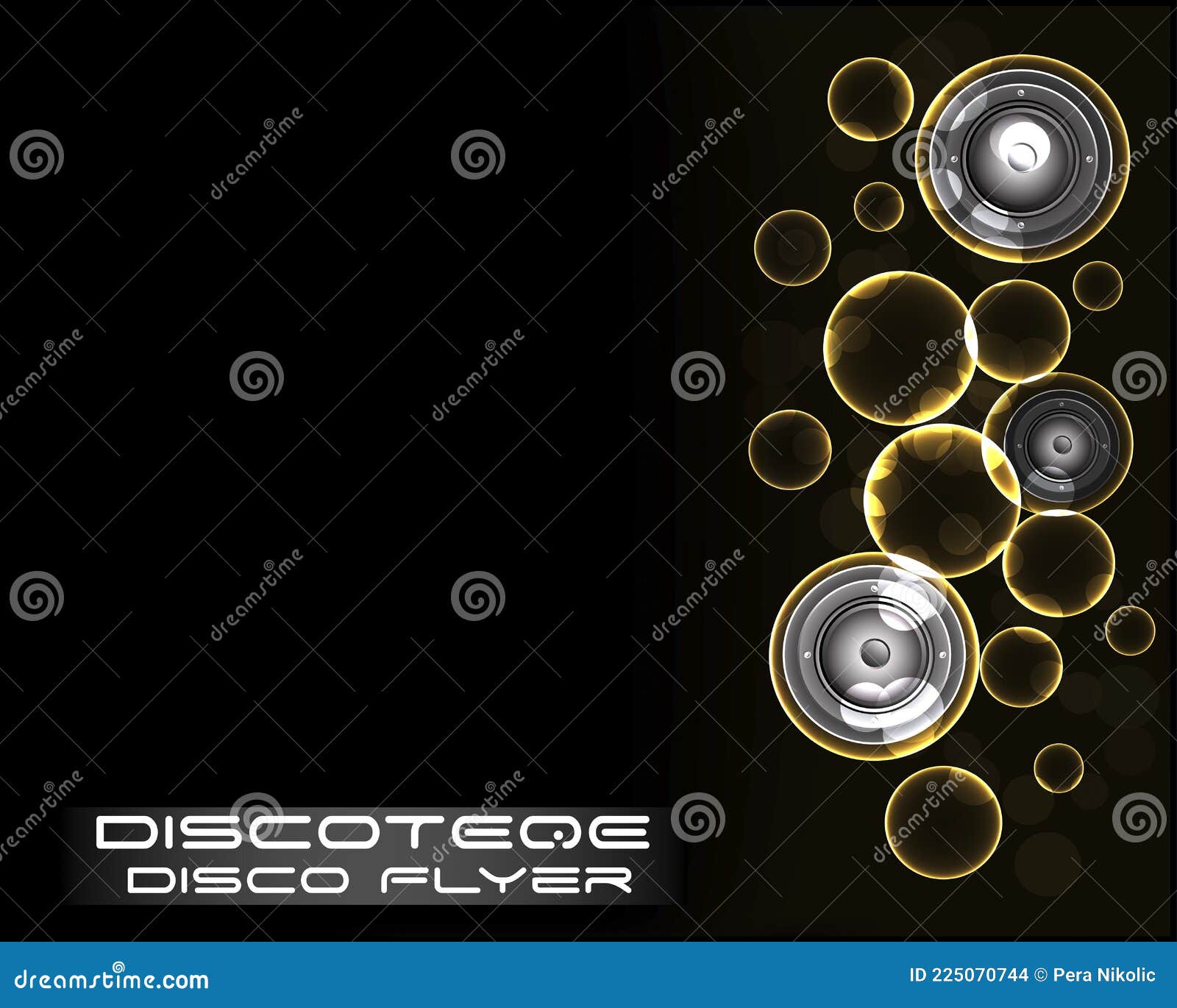 Disco Club Flyer Template For Your Music Nights Event Stock Vector Illustration Of Design Clubbing