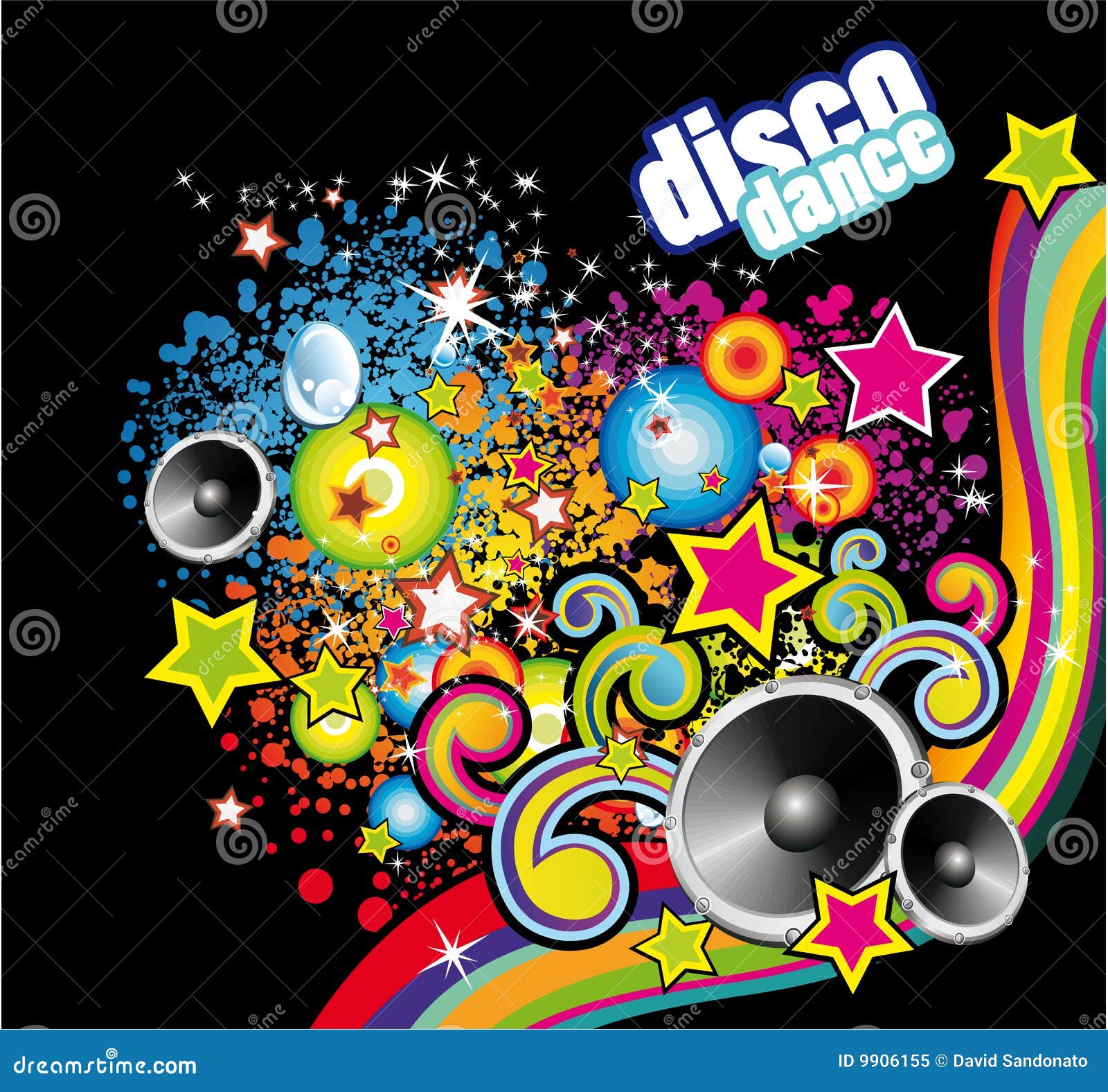 Disco Dance Colorful Flyer Stock Vector Image Of Beauty