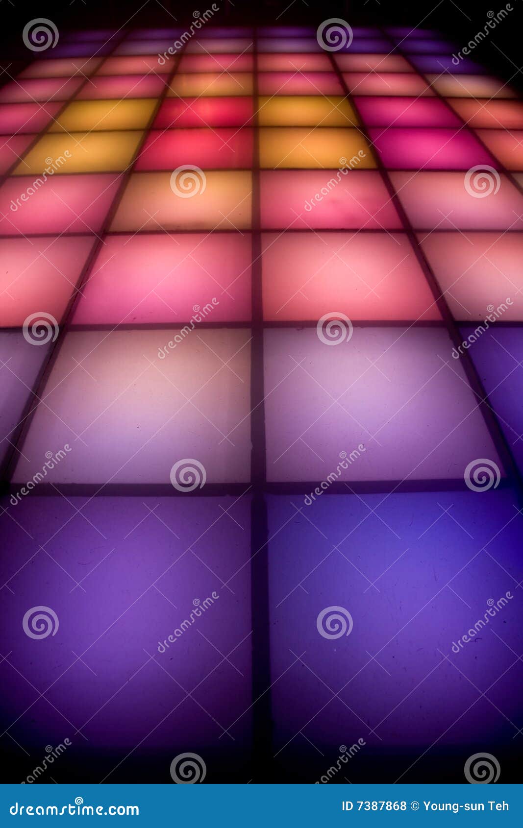 Disco Dance Floor with Colorful Lighting Stock Photo Image of