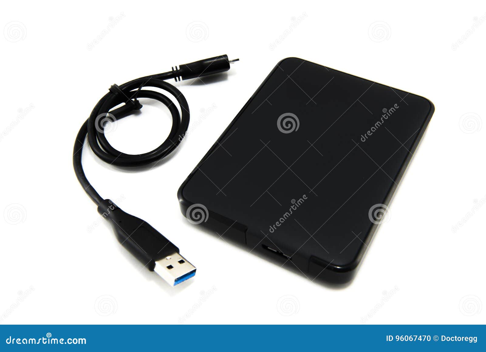 Disco Duro Externo Negro Con El Cable Del USB En Blackground Blanco Foto de  archivo - Imagen de cuaderno, fondo: 96067470