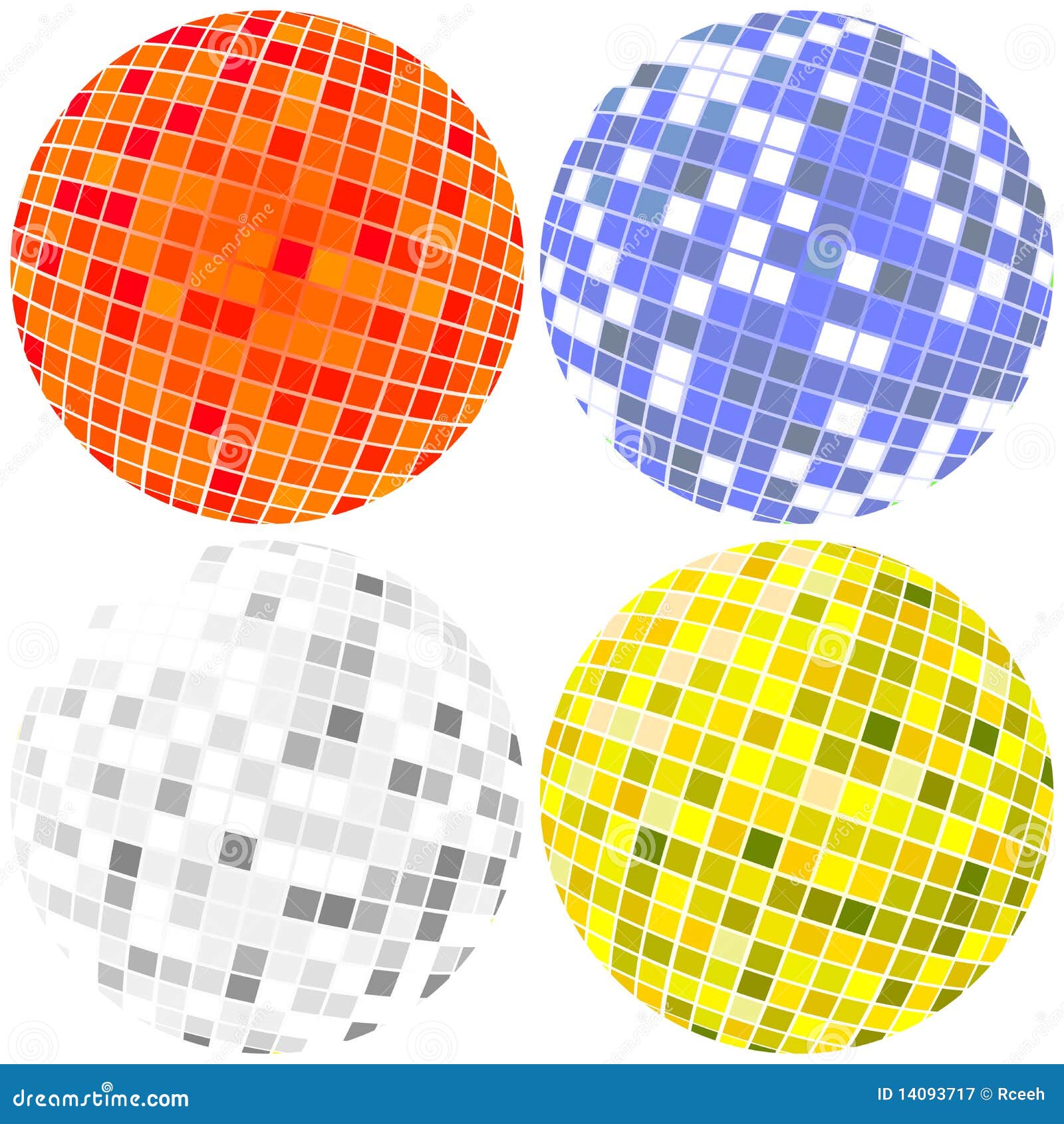 Disco globes set stock vector. Illustration of background 14093717