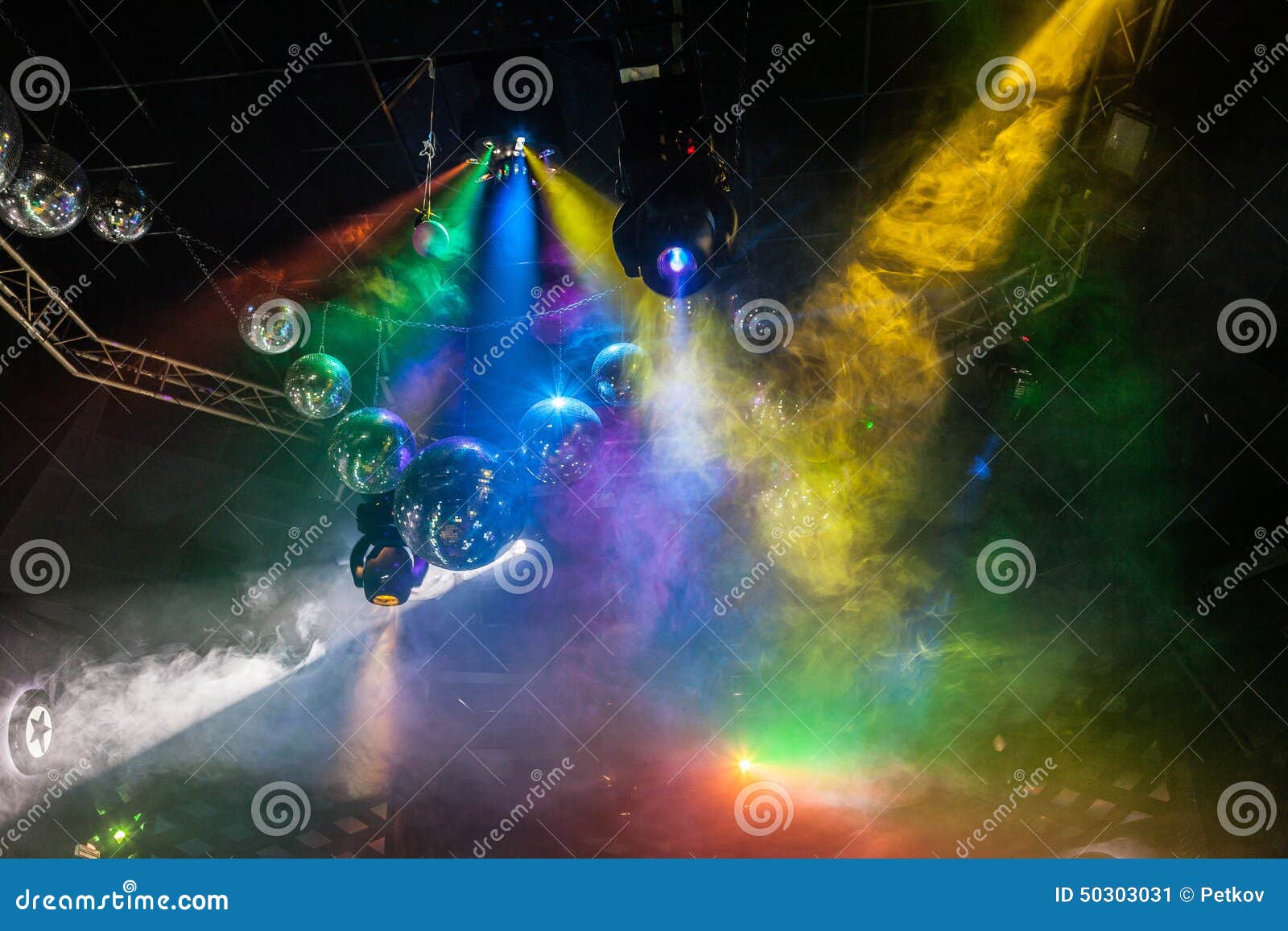 Disco Light Show, Stage Lights Stock Image Image of night,
