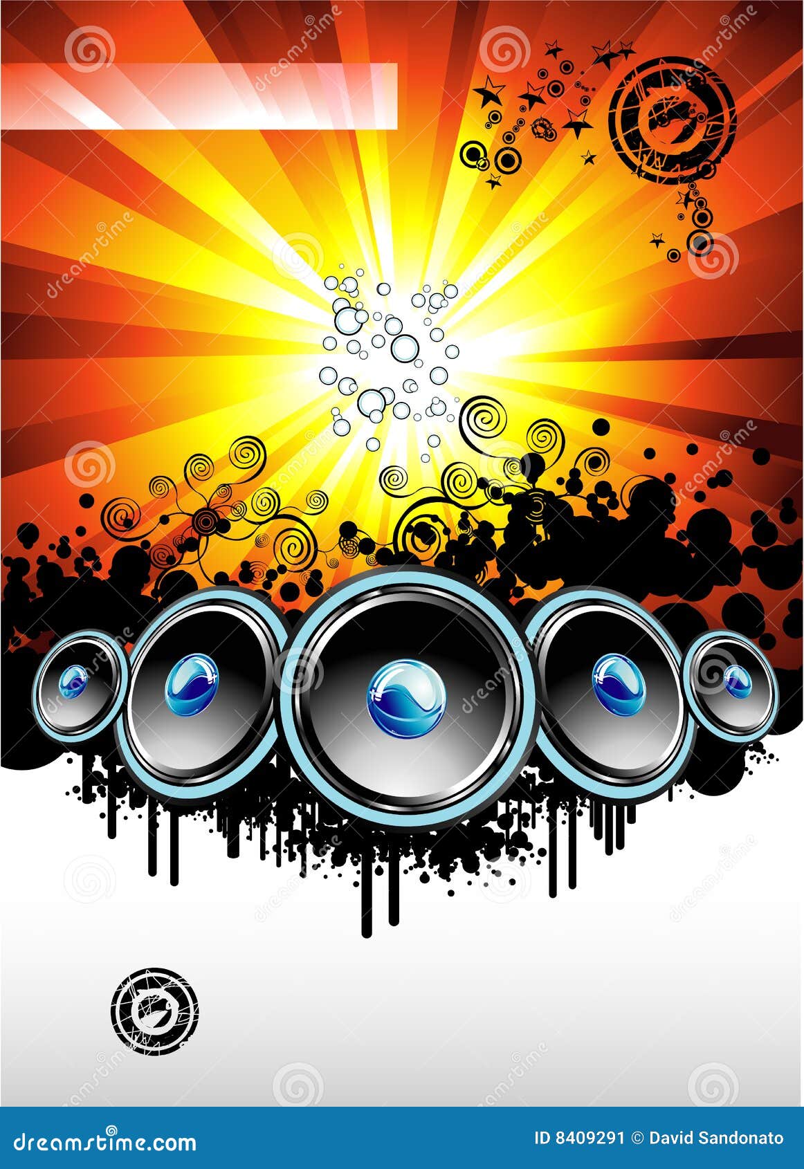 Disco Music Event Background Stock Vector Image 8409291