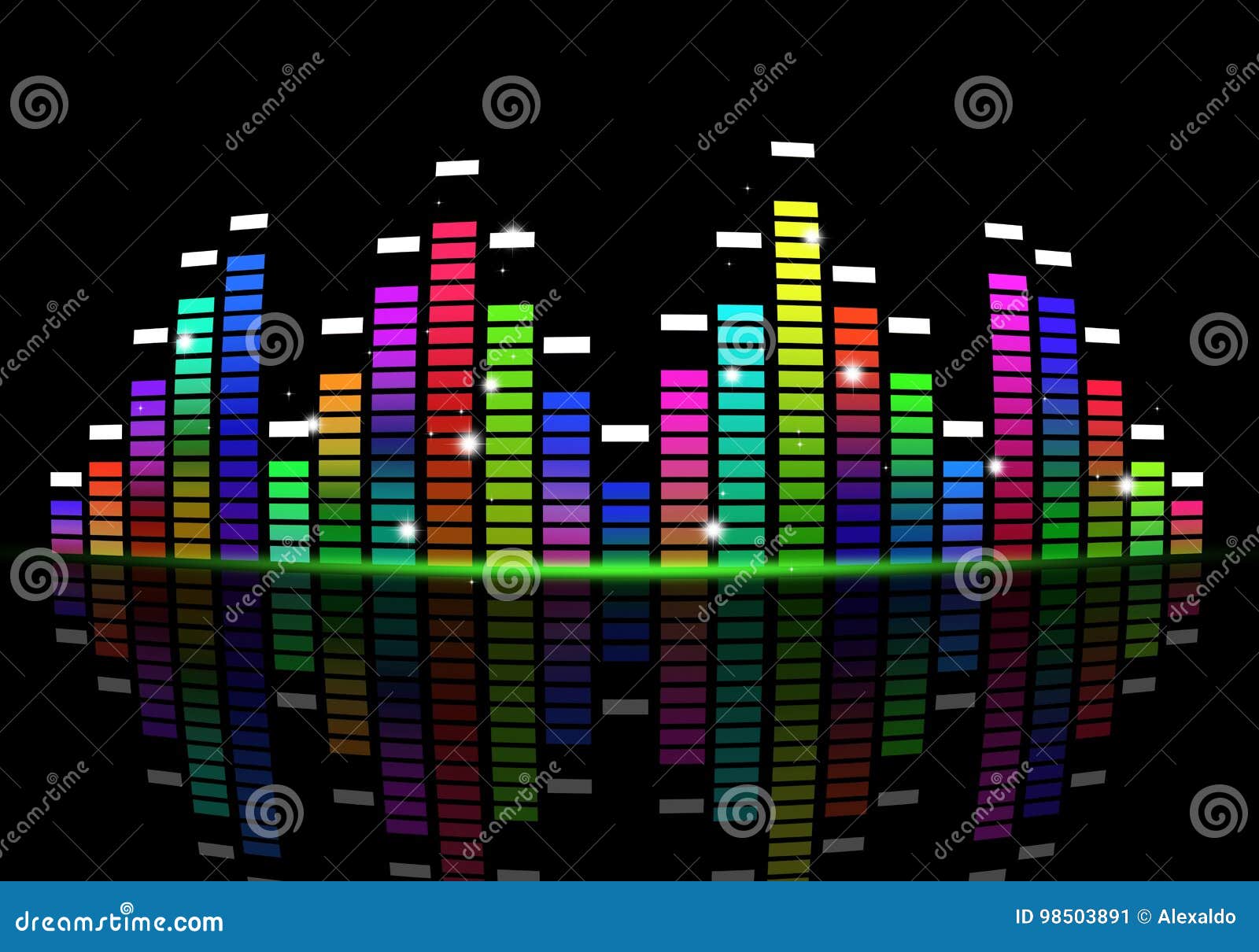 Disco Part Music Equalizer stock illustration. Illustration of ...