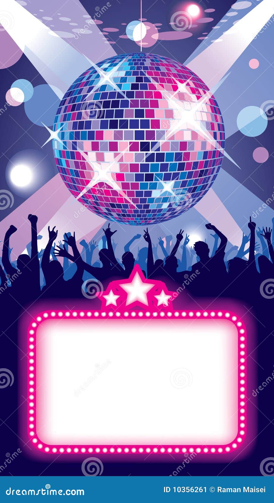 Disco party stock vector. Illustration of club, ball - 10356261