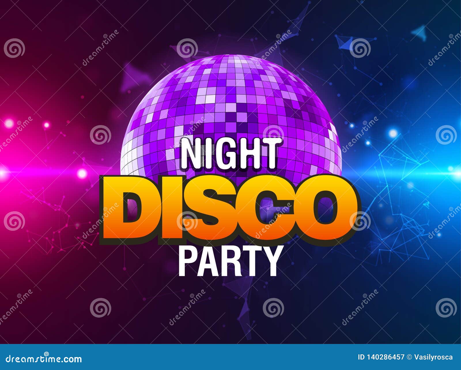 Disco Party Background. Music Dance Vector Design for Advertise Stock  Vector - Illustration of element, design: 140286457