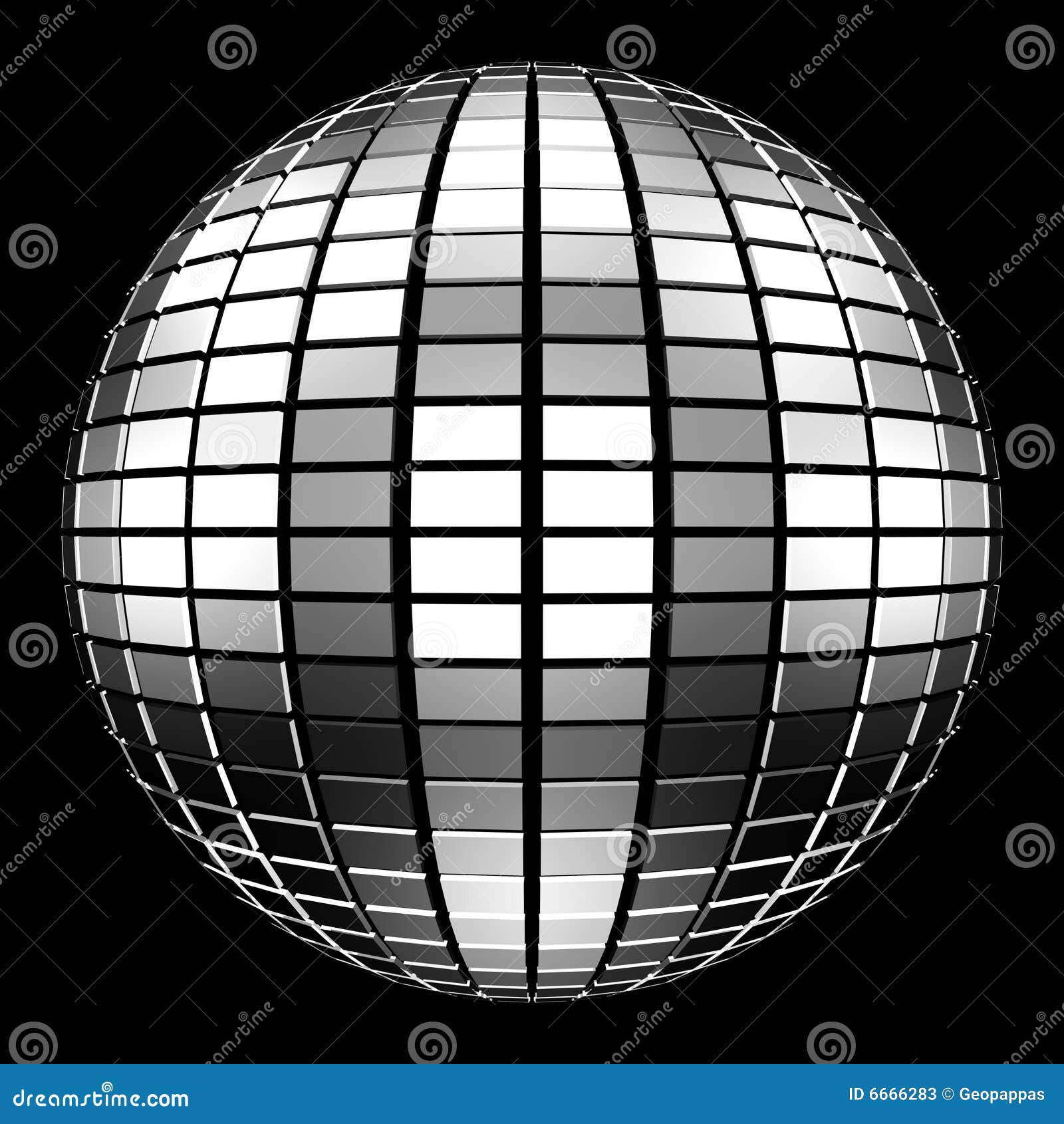 Disco Party Mirror Ball Mirrorball Stock Illustration Illustration of