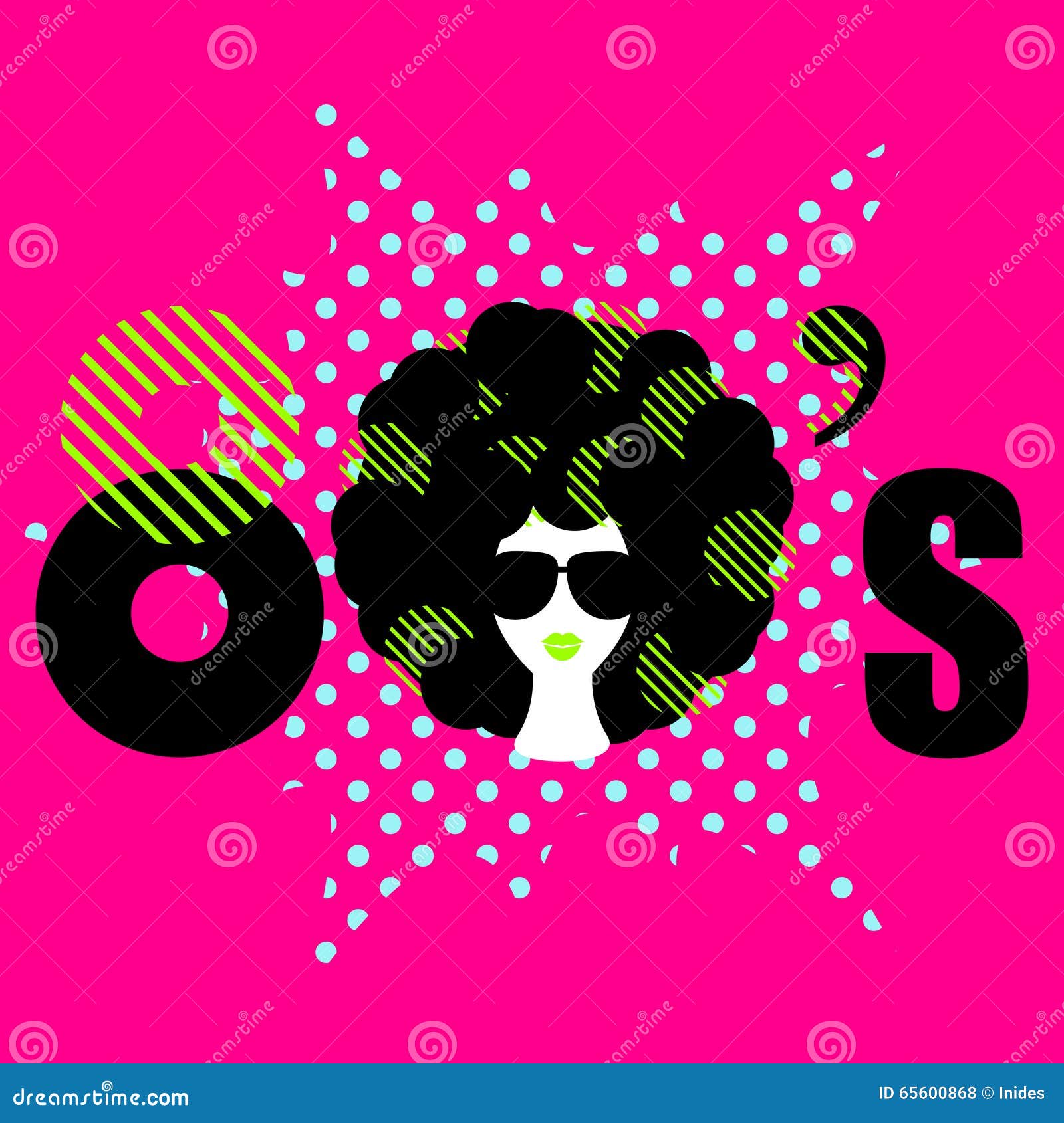 Disco 80s Style Dance Party Flyer Stock Vector