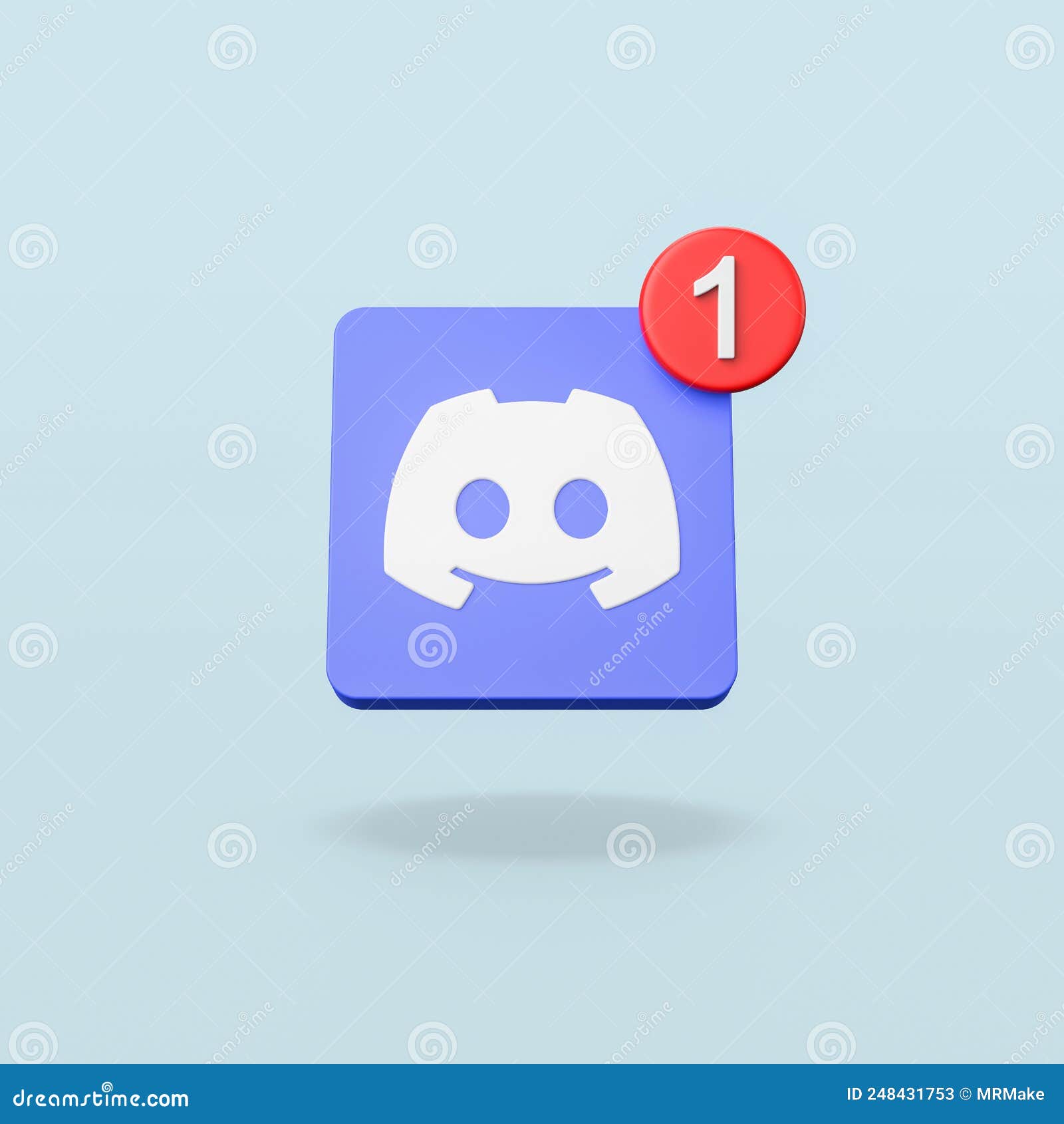 Discord Logo with Notification on Blue Background Editorial Stock Photo ...