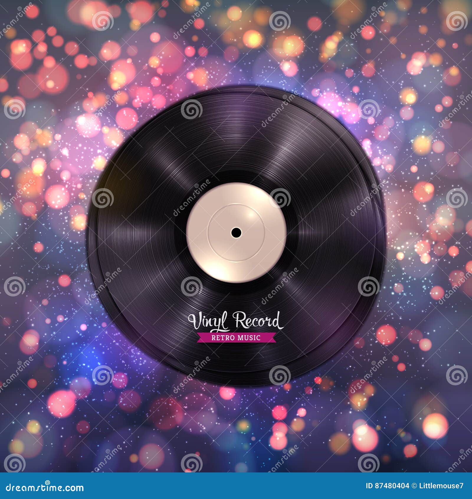 Discos de vinilo y reproductor de música, discoteca partido vector