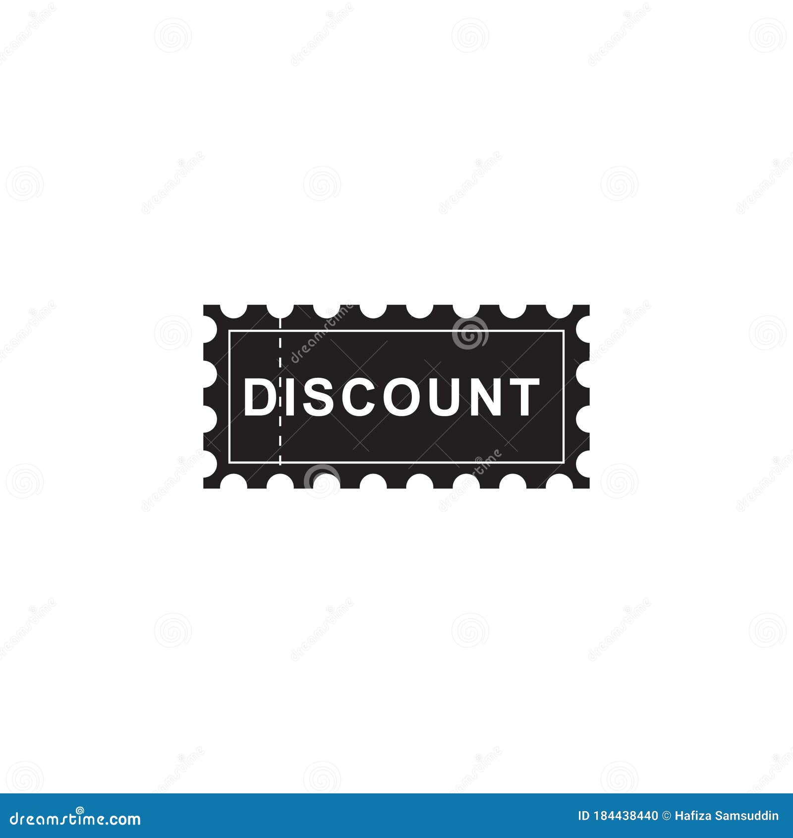 Discount Coupon. Vector Illustration Decorative Background Design Stock