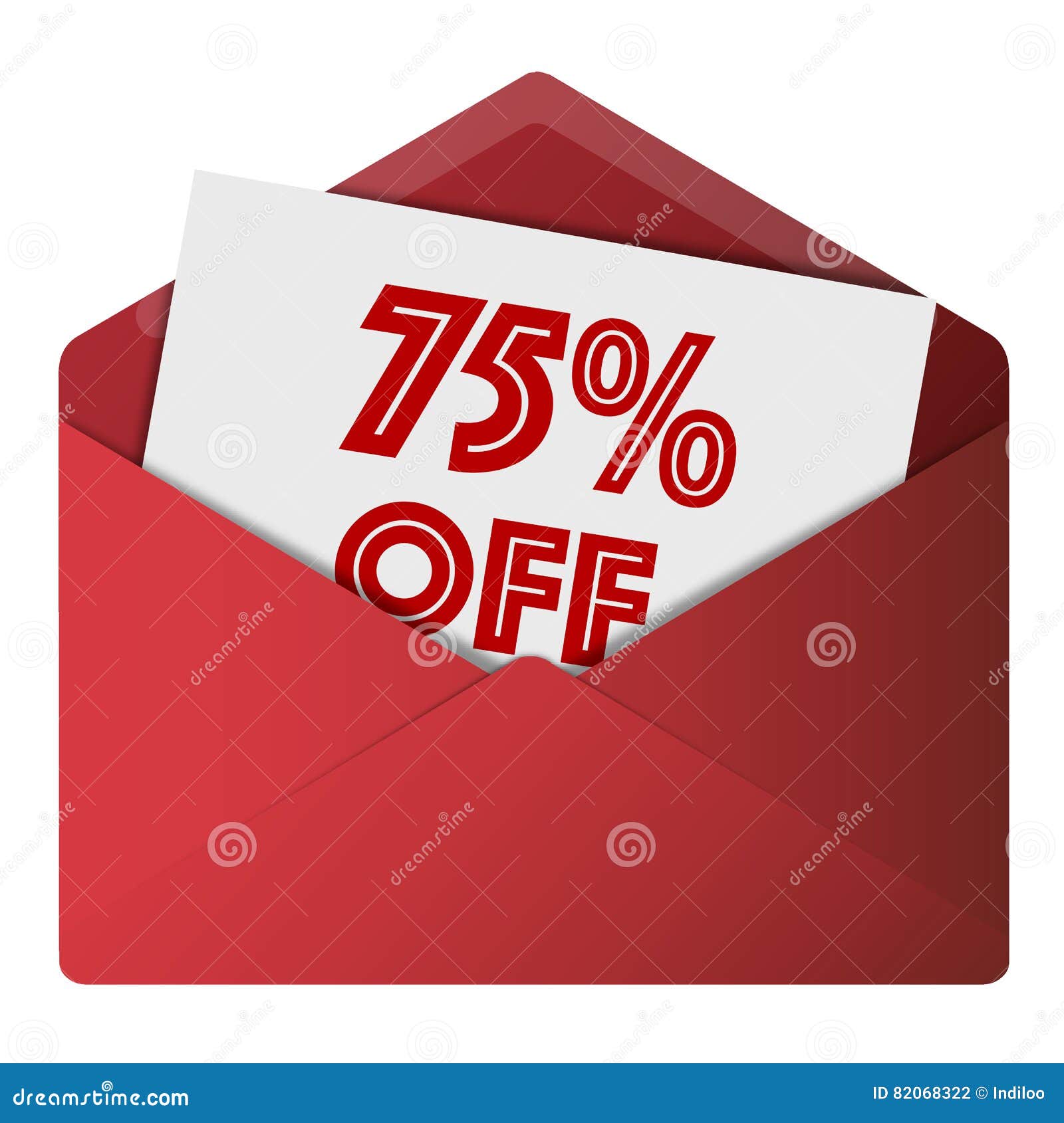 Discount Envelope stock illustration. Illustration of open 82068322