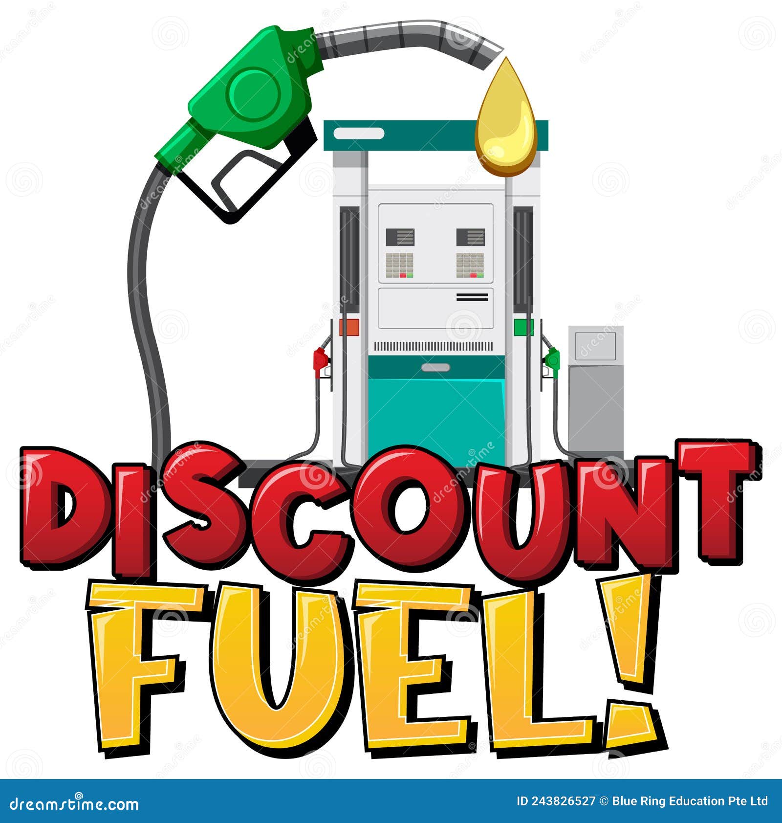 Discount Fuel Font Logo Design Stock Vector Illustration of word