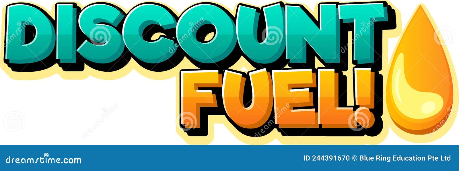 Discount Fuel Font Logo Design Stock Vector Illustration of template