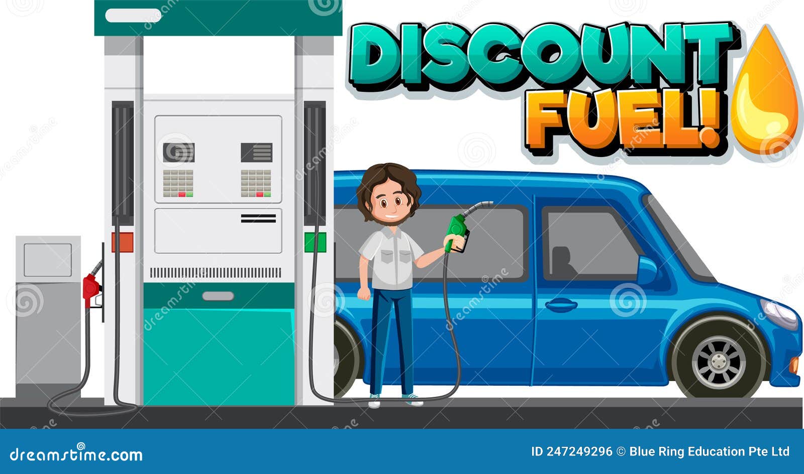 Discount Fuel Font Logo Design Stock Vector Illustration of icon