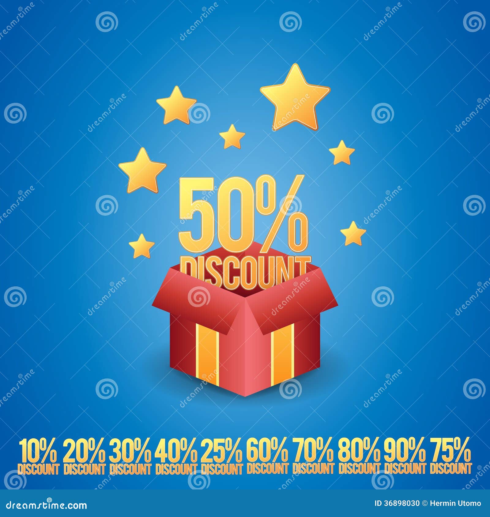 Discount Gift Box stock vector. Illustration of design 36898030
