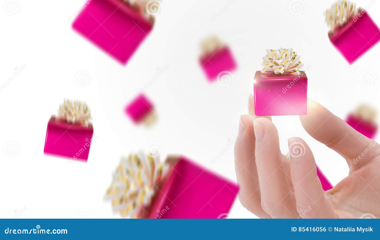 Discount gifts bonuses. stock photo. Image of gift, blue 85416056
