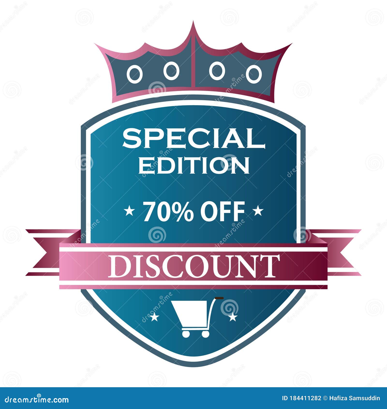 Discount Label. Vector Illustration Decorative Background Design Stock