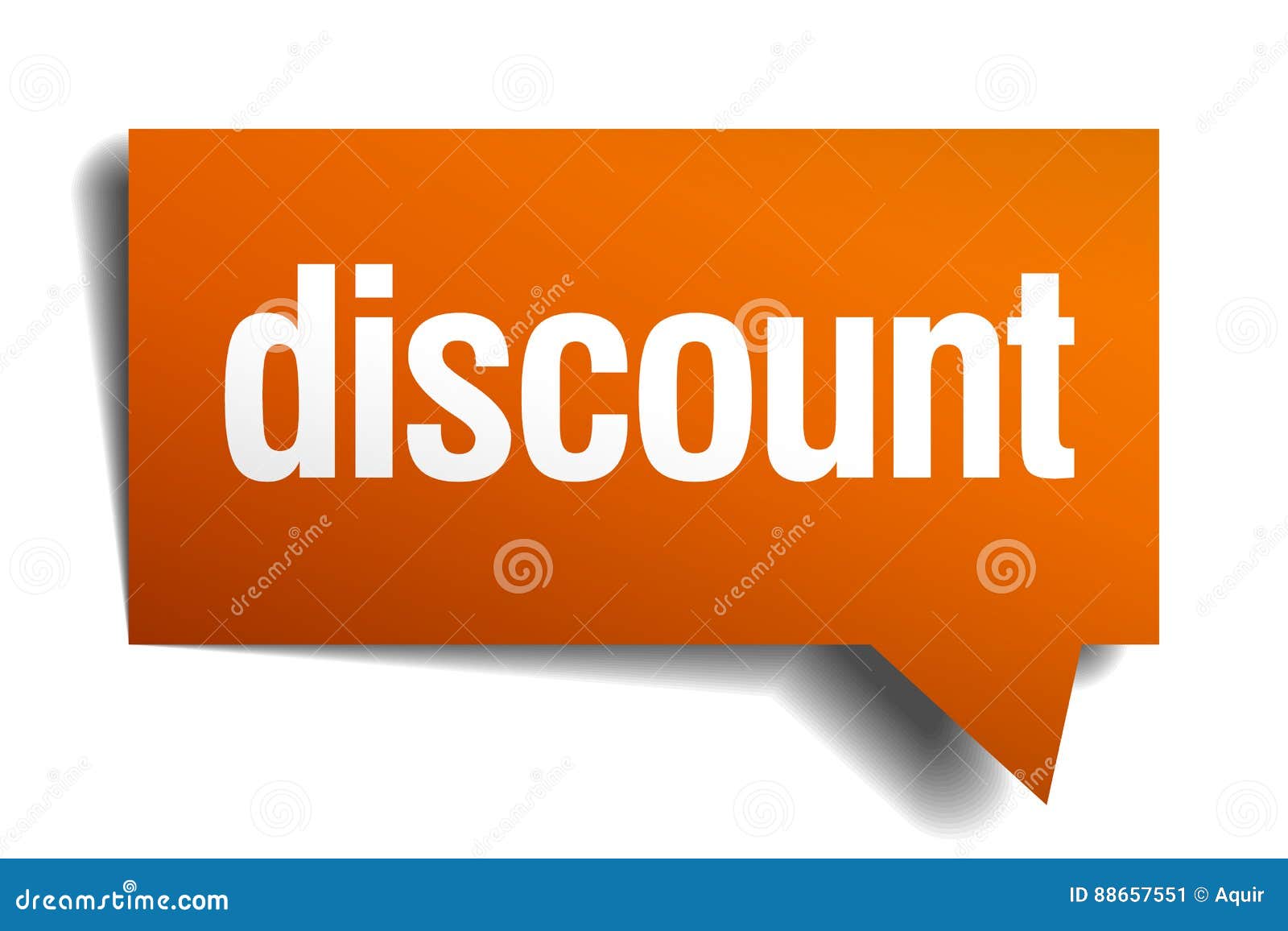 Discount Orange Speech Bubble Stock Vector Illustration of banner