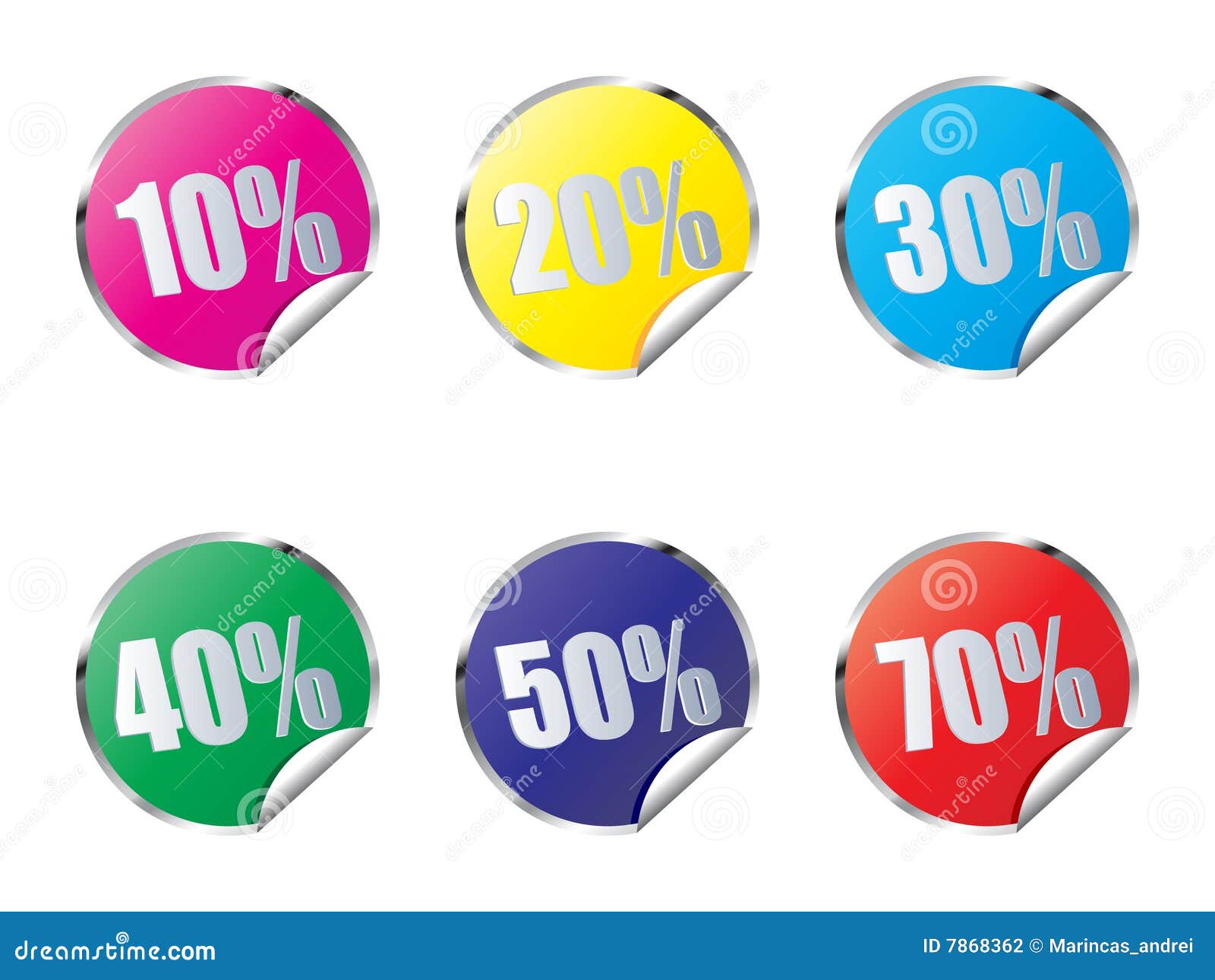 Discount stickers stock vector. Illustration of discount 7868362