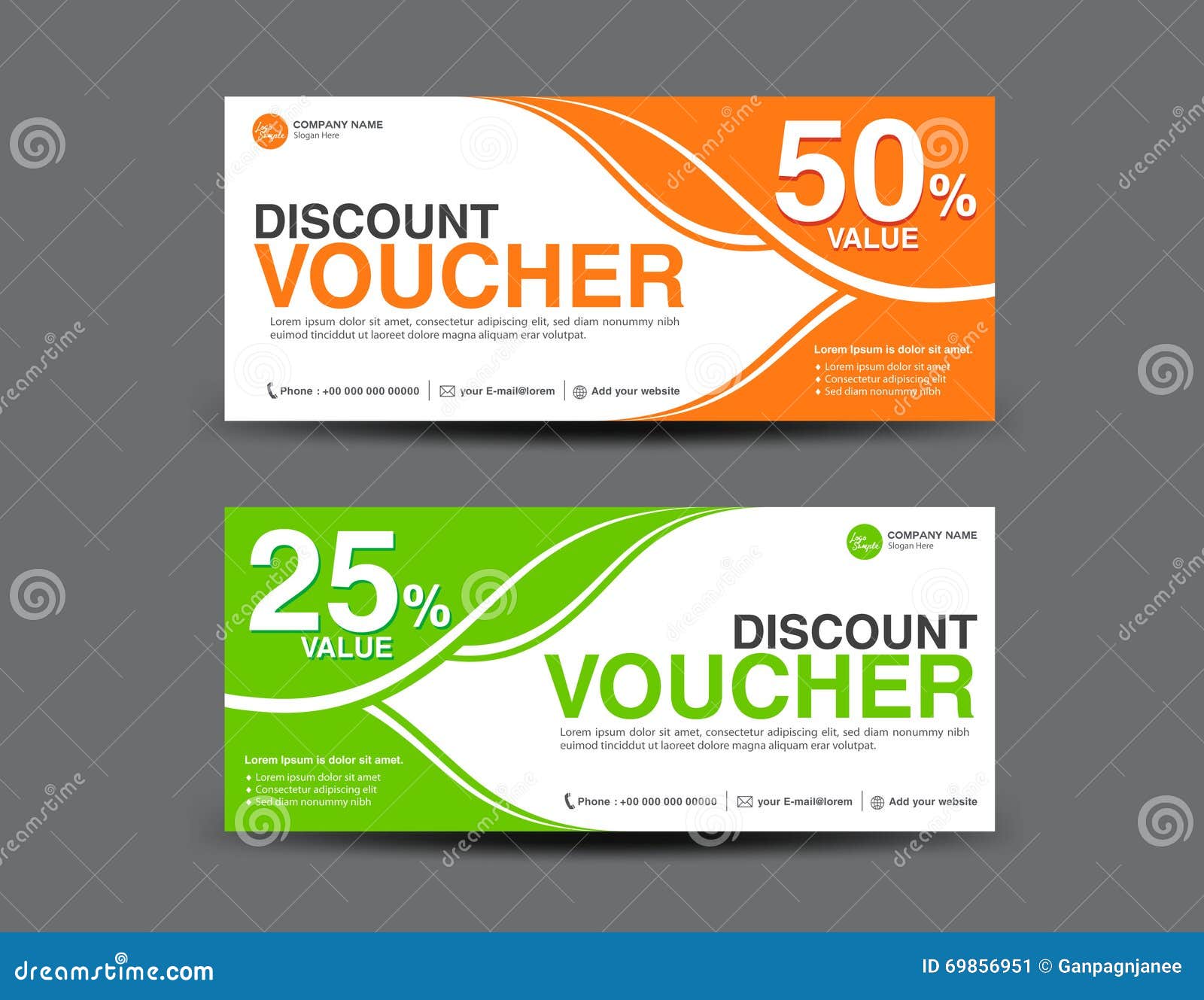 Discount Voucher Fast Food Template Design Set Of Pizza Hamburger