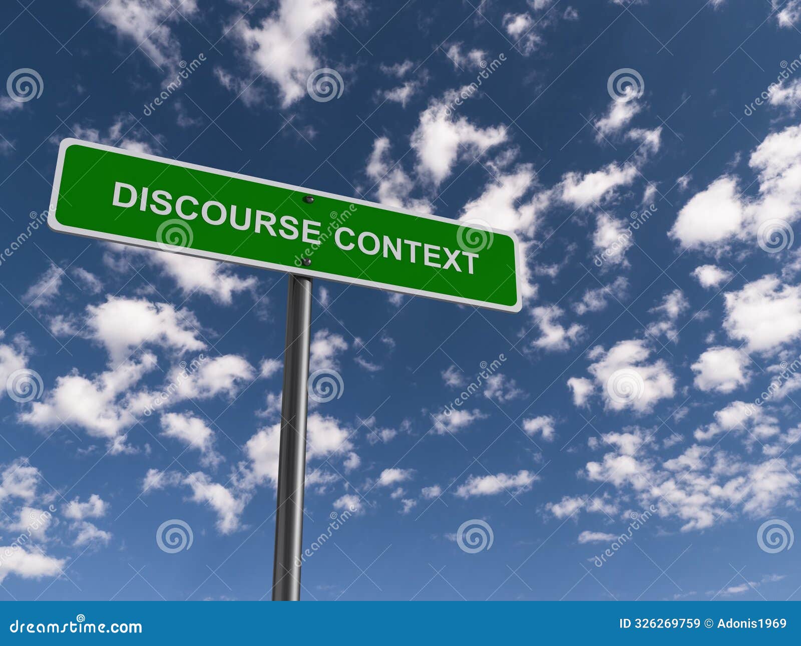 discourse context traffic sign on blue sky