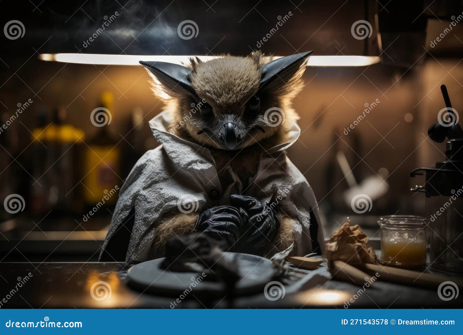 cute bat chef spooky kitchen delights awardwinning pet photography with canon eos 5d mark iv dslr