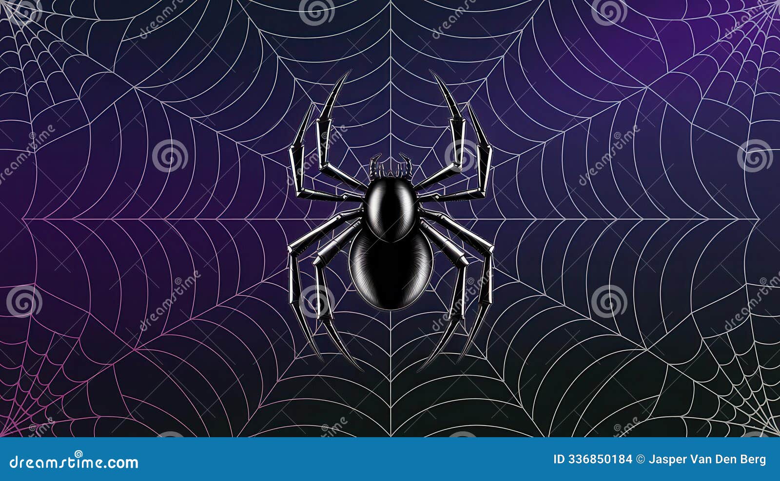 black spider intricate web dark gradient background - eerie halloween  horror-themed marketing decorations