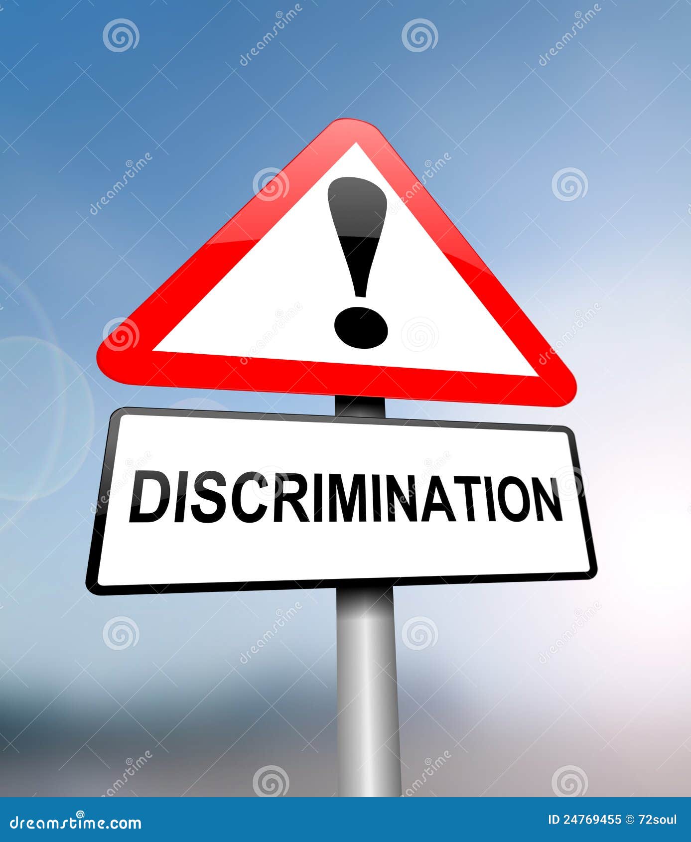 Discrimination Alert Concept Stock Illustration Illustration Of Race Excluded 24769455