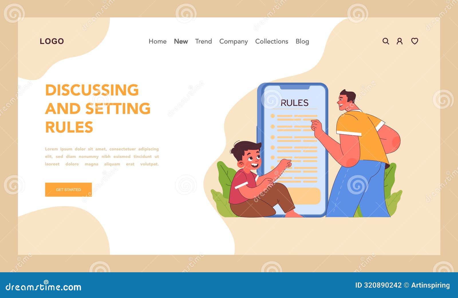 discussing and setting rules concept