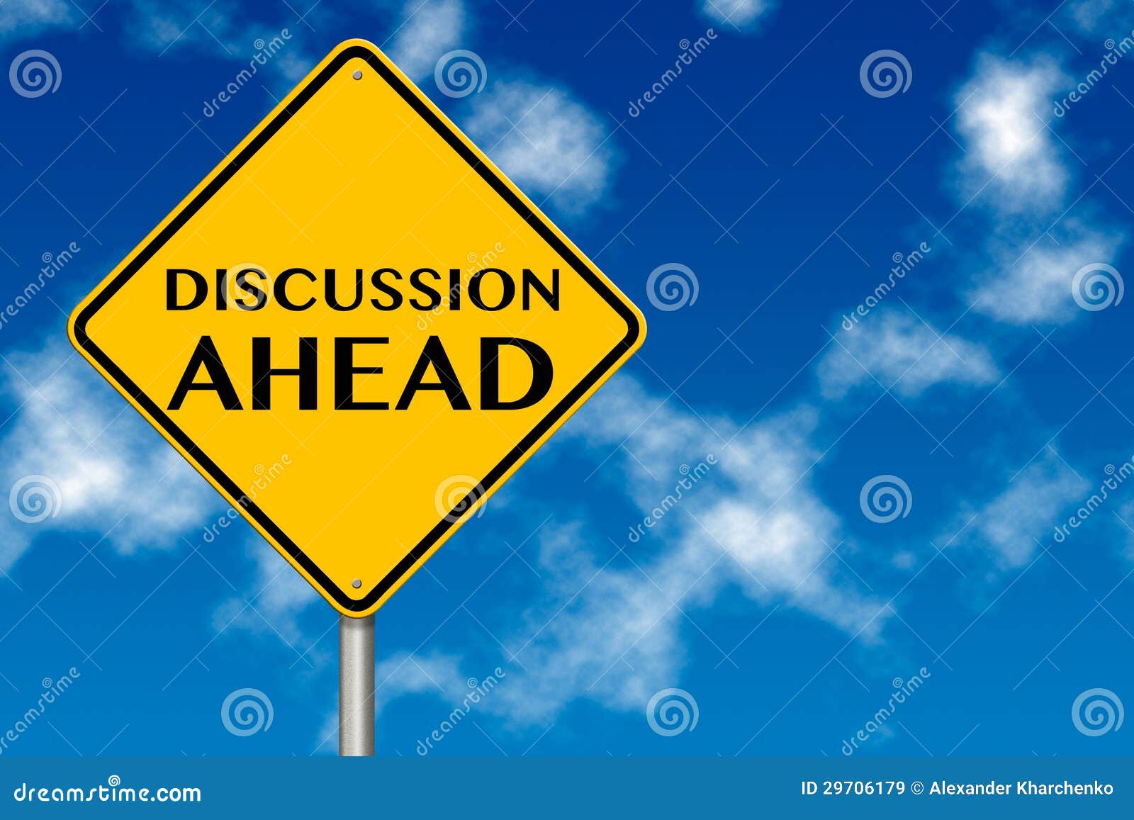 Discussion Ahead Traffic Sign Stock Illustration Illustration of idea