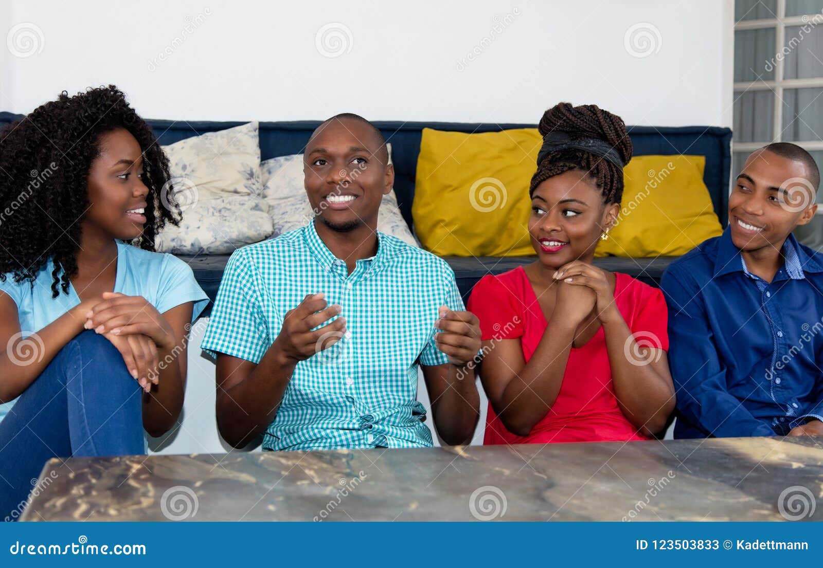 Discussion of Group of African American People Stock Image - Image of