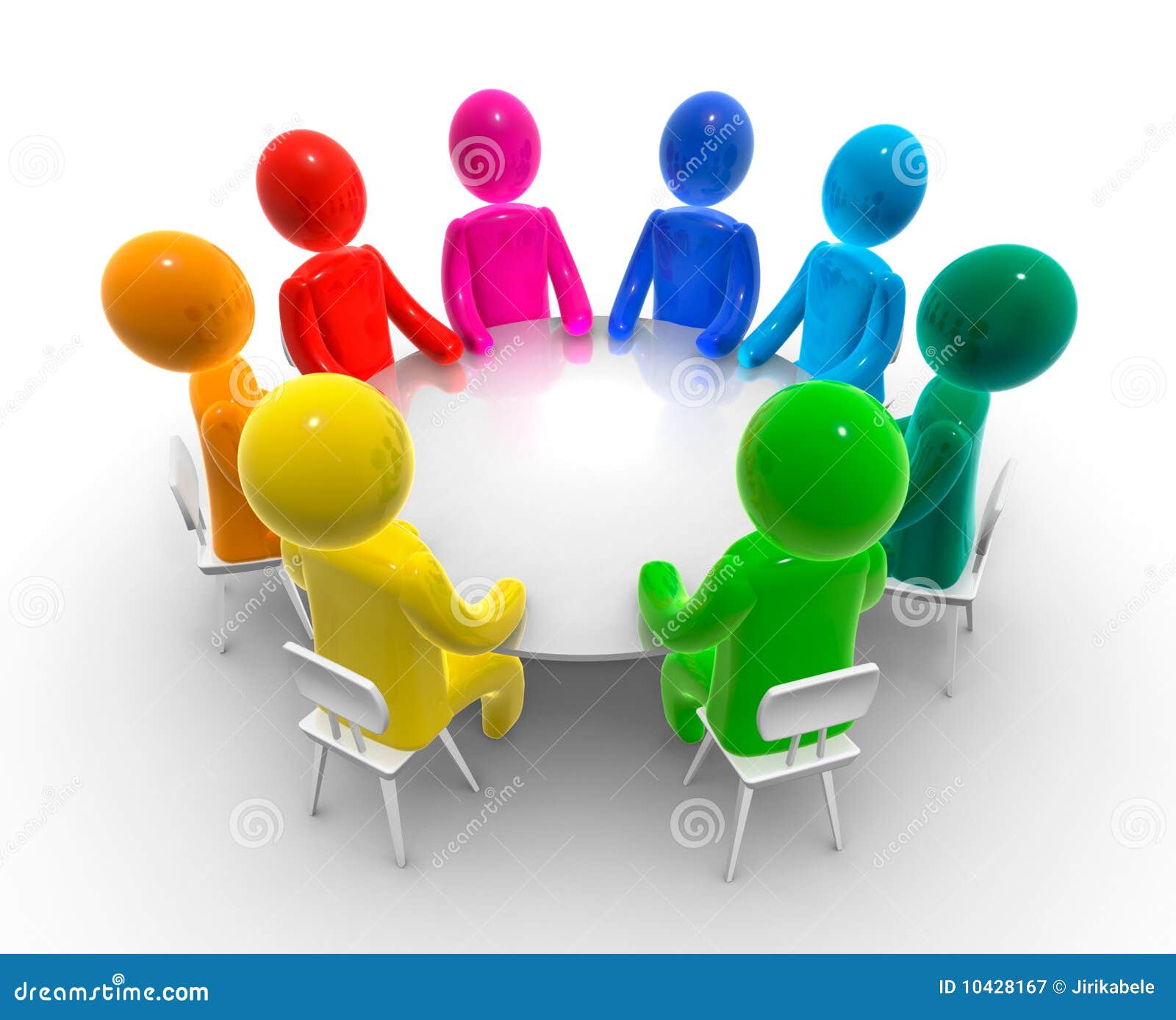 Discussion Round Table Stock Illustrations 1