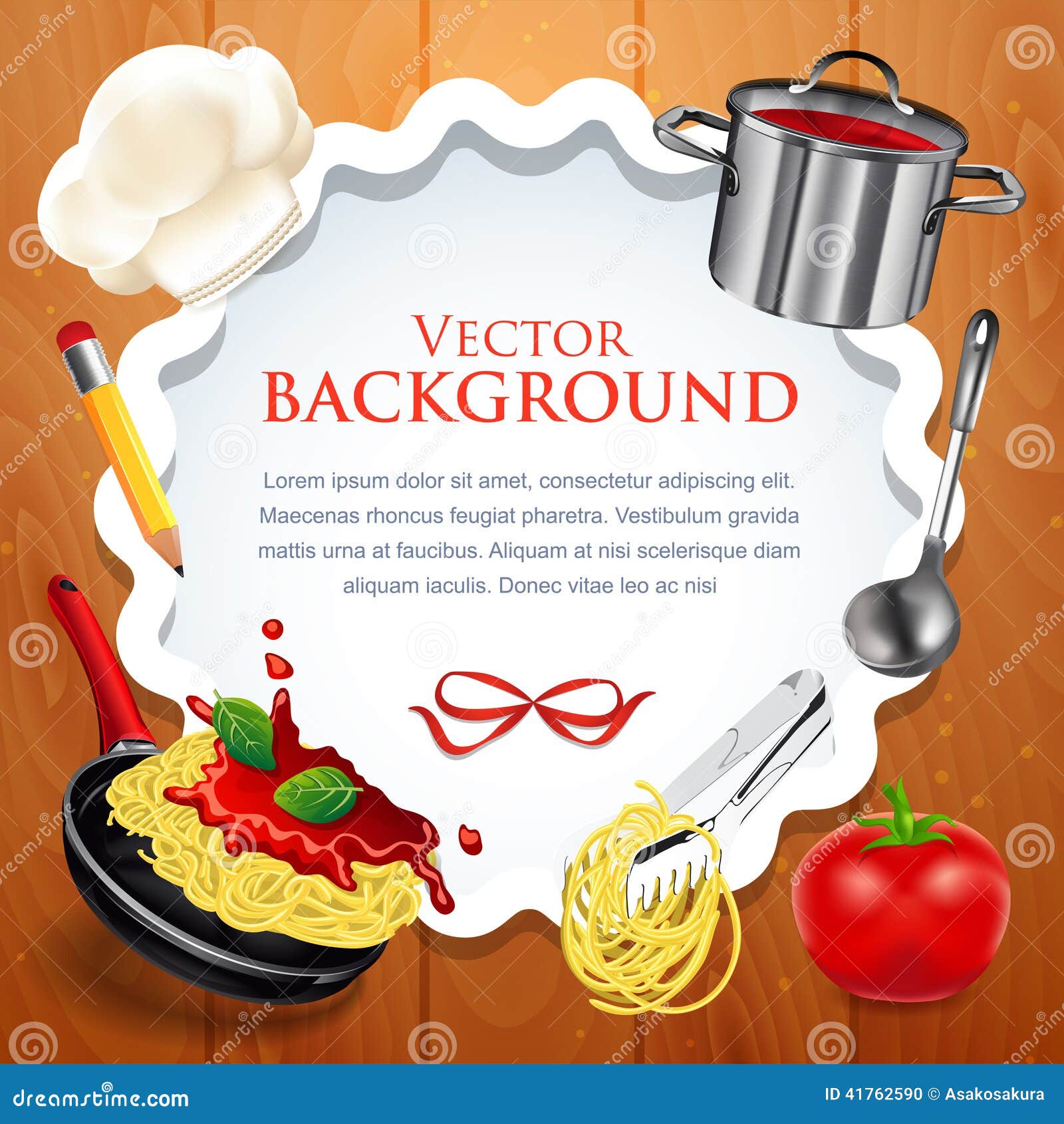 Diseño Creativo De La Tarjeta De La Receta Con Cocinar Concepto Ilustración  del Vector - Ilustración de modelo, vector: 41762590