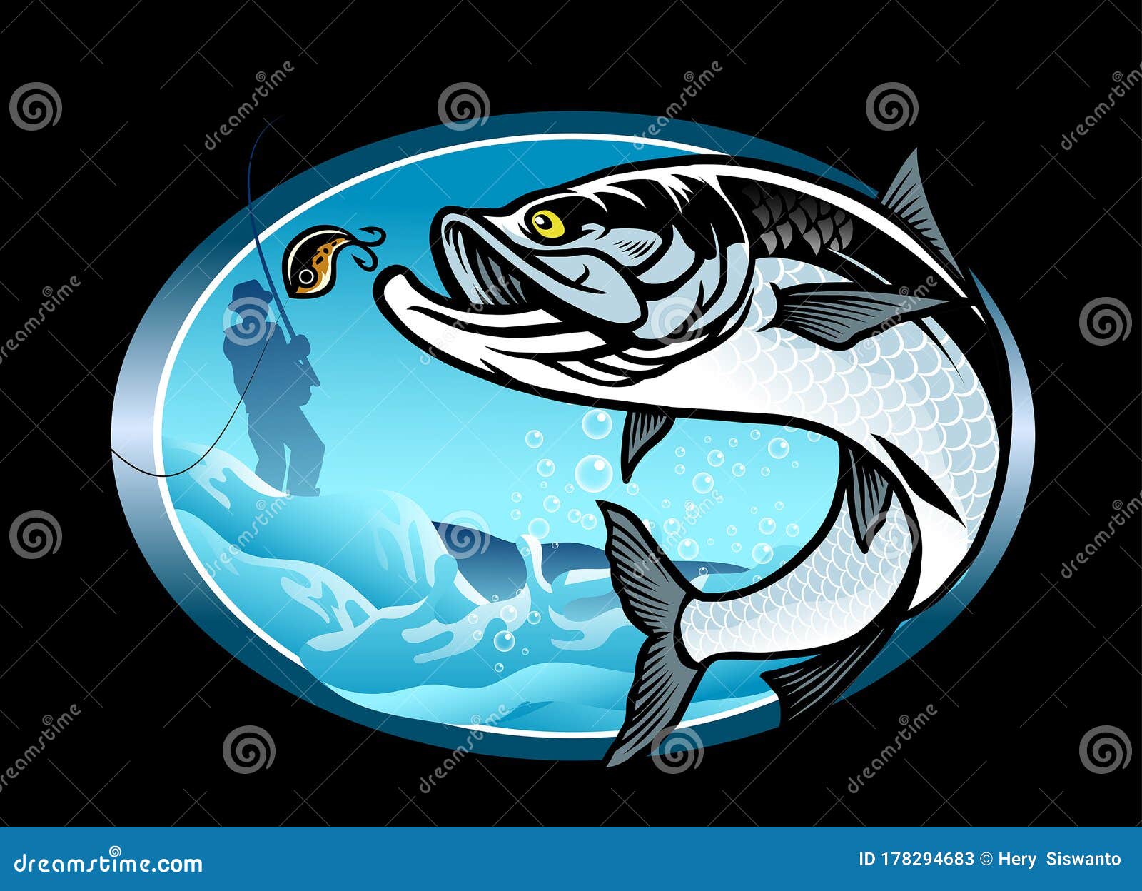 Diseño De Camiseta De Pesca De Tarpon Ilustración del Vector - Ilustración  de animal, moderno: 178294683