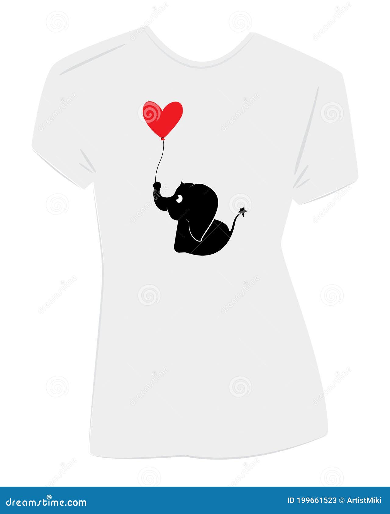 Diseño De Camisetas Mujeres, Vector Silhouette De Elefante Lindo Sosteniendo Un Globo Cardíaco Dibujos Animad del Vector - Ilustración de silueta, mujer: 199661523
