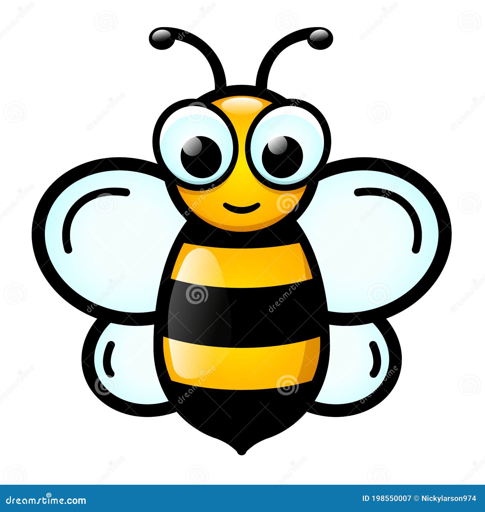 Diseño De Dibujos Animados De Abejas De Miel Vectorial Ilustración del  Vector - Ilustración de animal, aislado: 198550007