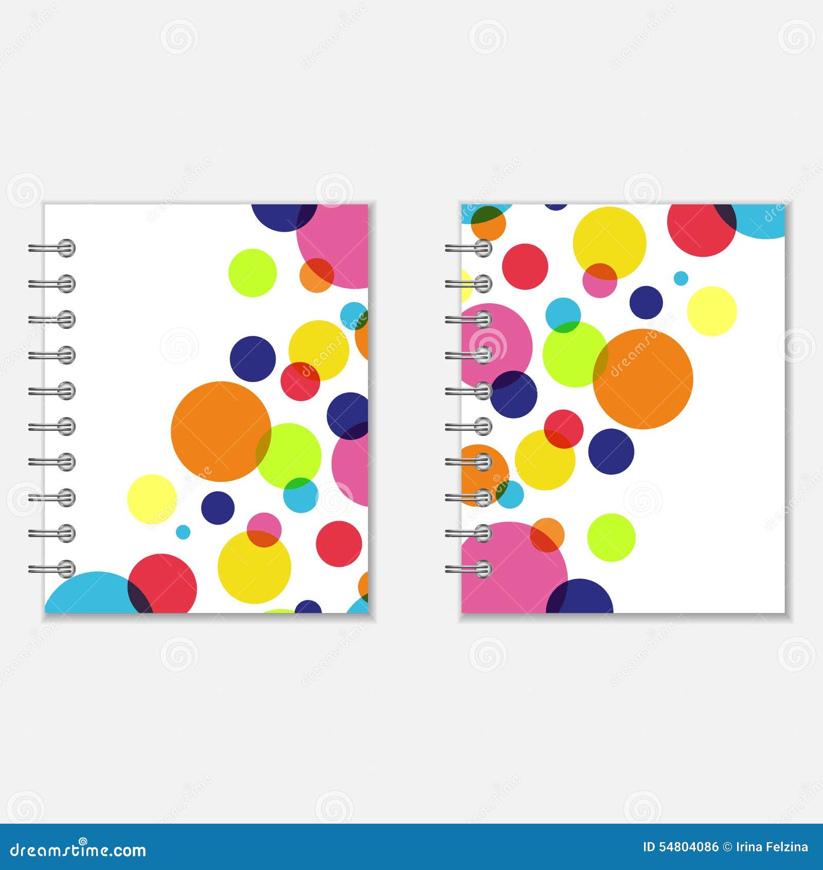 Diseño De Las Cubiertas Del Cuaderno Con Los Círculos Coloridos Ilustración  del Vector - Ilustración de colorido, alegre: 54804086