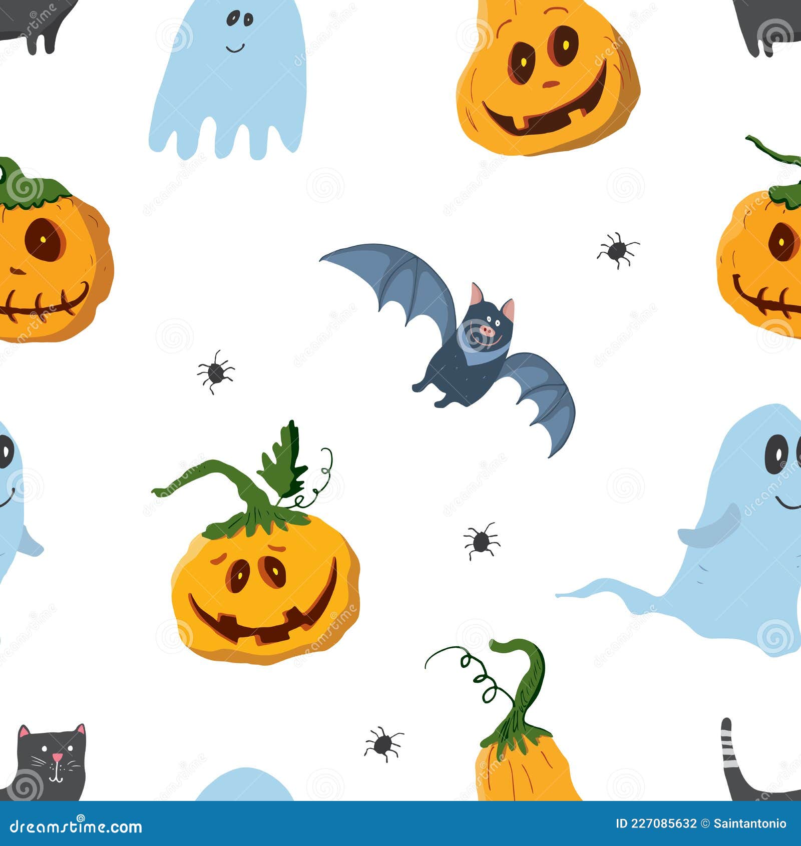 Diseño De Patrones Sin Fisuras De Halloween. Dibujos Animados Bonitos  Ilustración Vectorial De Fondo De Vacaciones Ilustración del Vector -  Ilustración de convite, gato: 227085632
