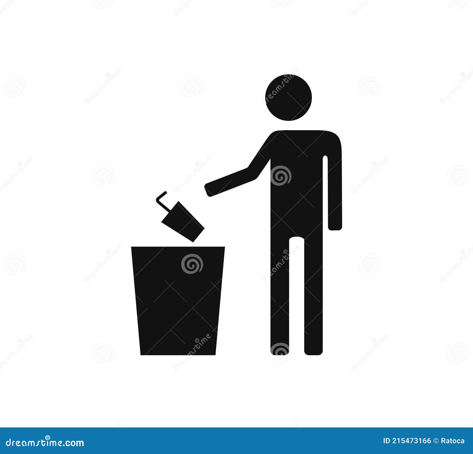 Diseño De Persona Tirando Símbolo De Basura Ilustración del Vector -  Ilustración de desperdicios, vector: 215473166