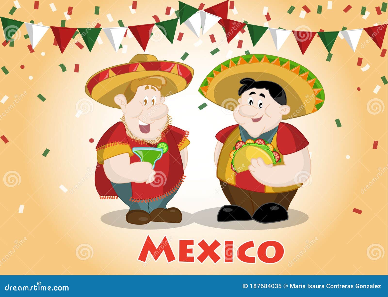 Diseño De Personajes Celebrando Las Tradicionales Fiestas Mexicanas  Ilustración del Vector - Ilustración de fiesta, historieta: 187684035