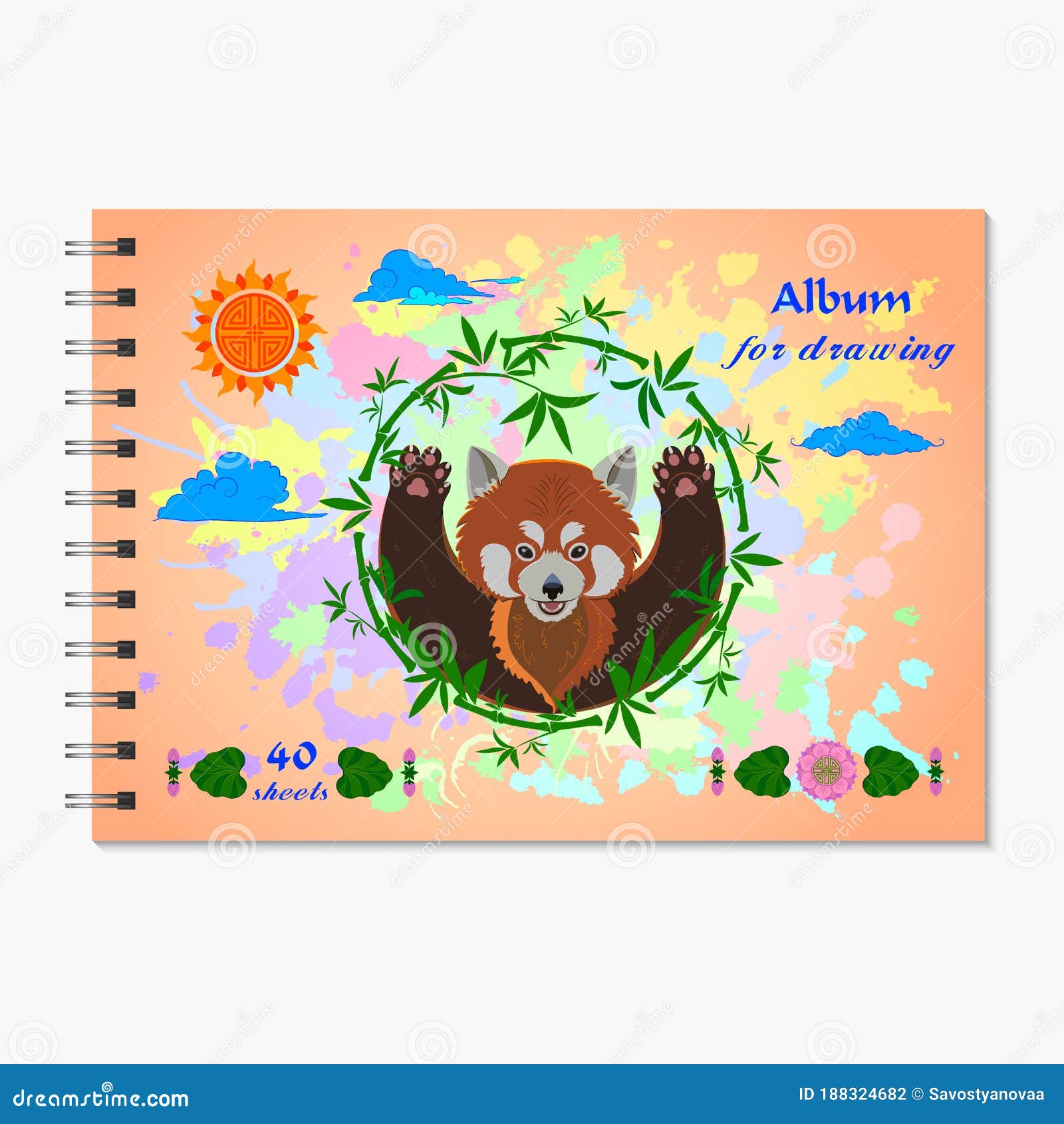 Diseño De Portada Colorida Para Un álbum Escolar Para Dibujar Stock de  ilustración - Ilustración de drenaje, cubierta: 188324682
