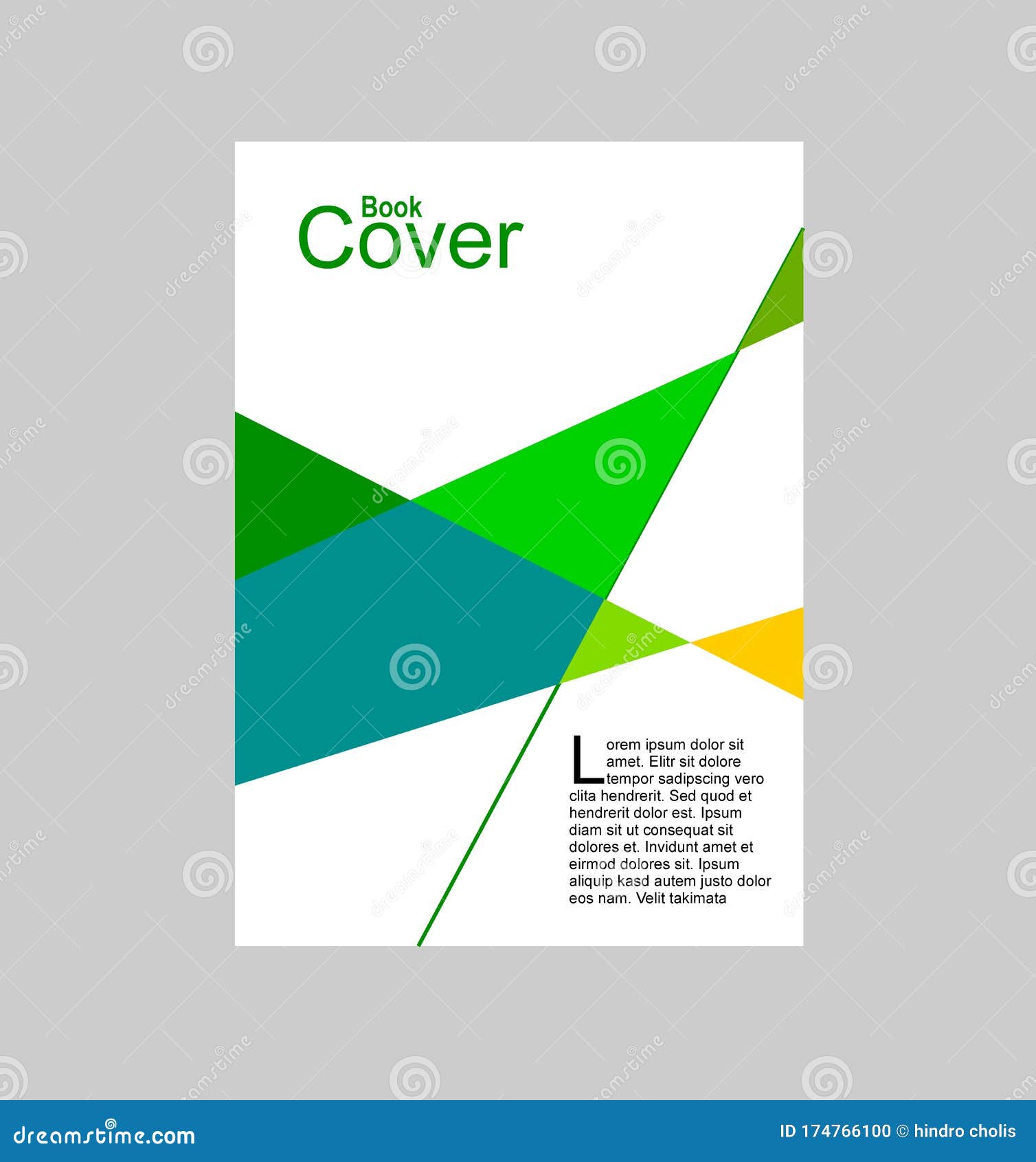 Diseño De Portada De Libro Con Triángulos De Colores Ilustración del Vector  - Ilustración de corporativo, bandera: 174766100