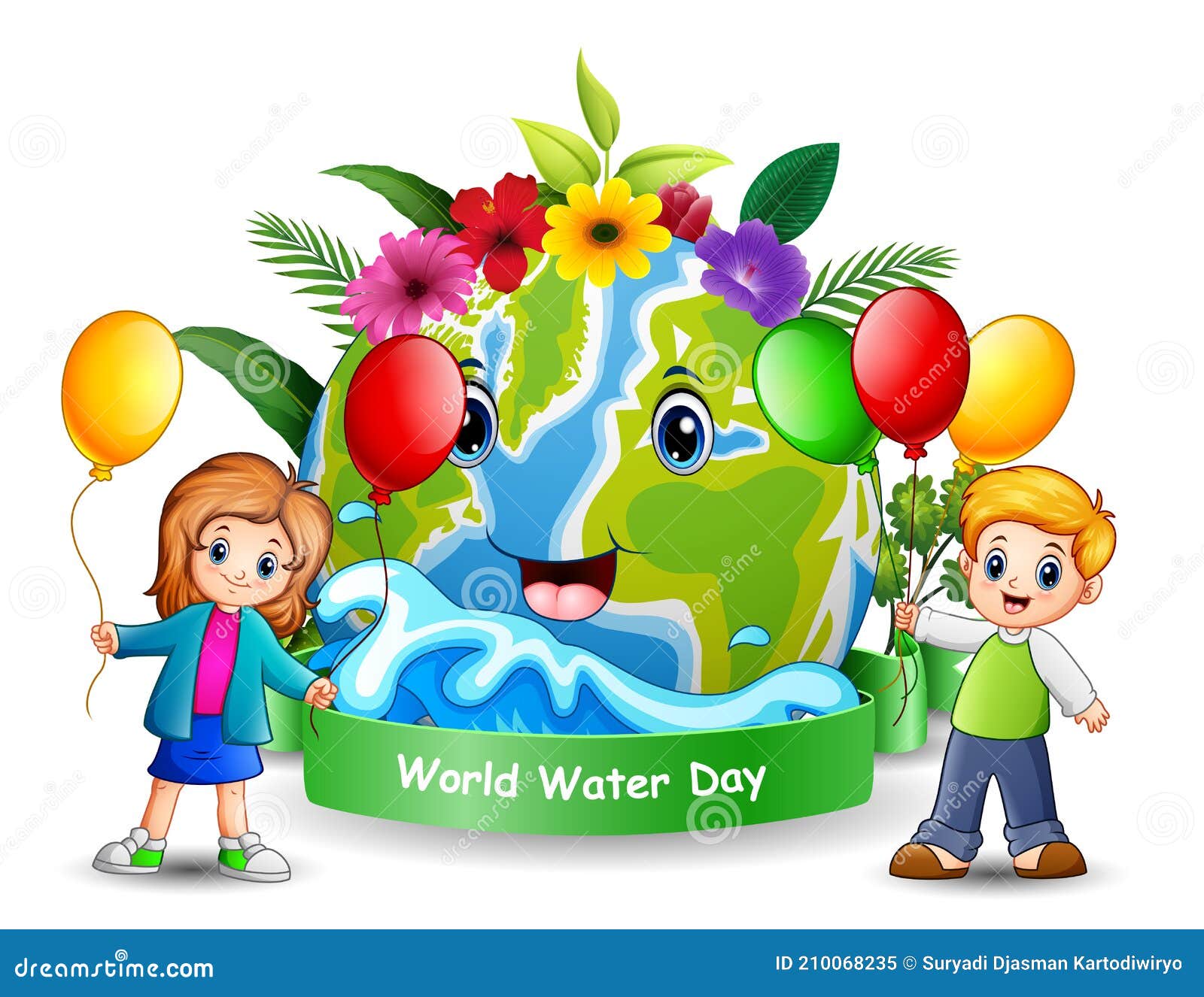 Diseño Del Día Mundial Del Agua Con Madres Y Niños Felices Stock de  ilustración - Ilustración de excepto, salud: 210068235