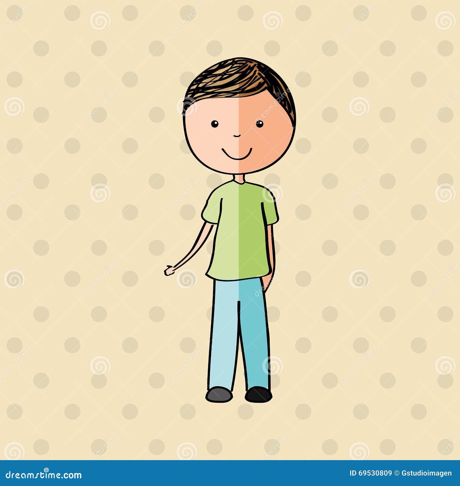 Diseño Del Dibujo De La Persona Stock de ilustración - Ilustración de  sonriente, trazado: 69530809