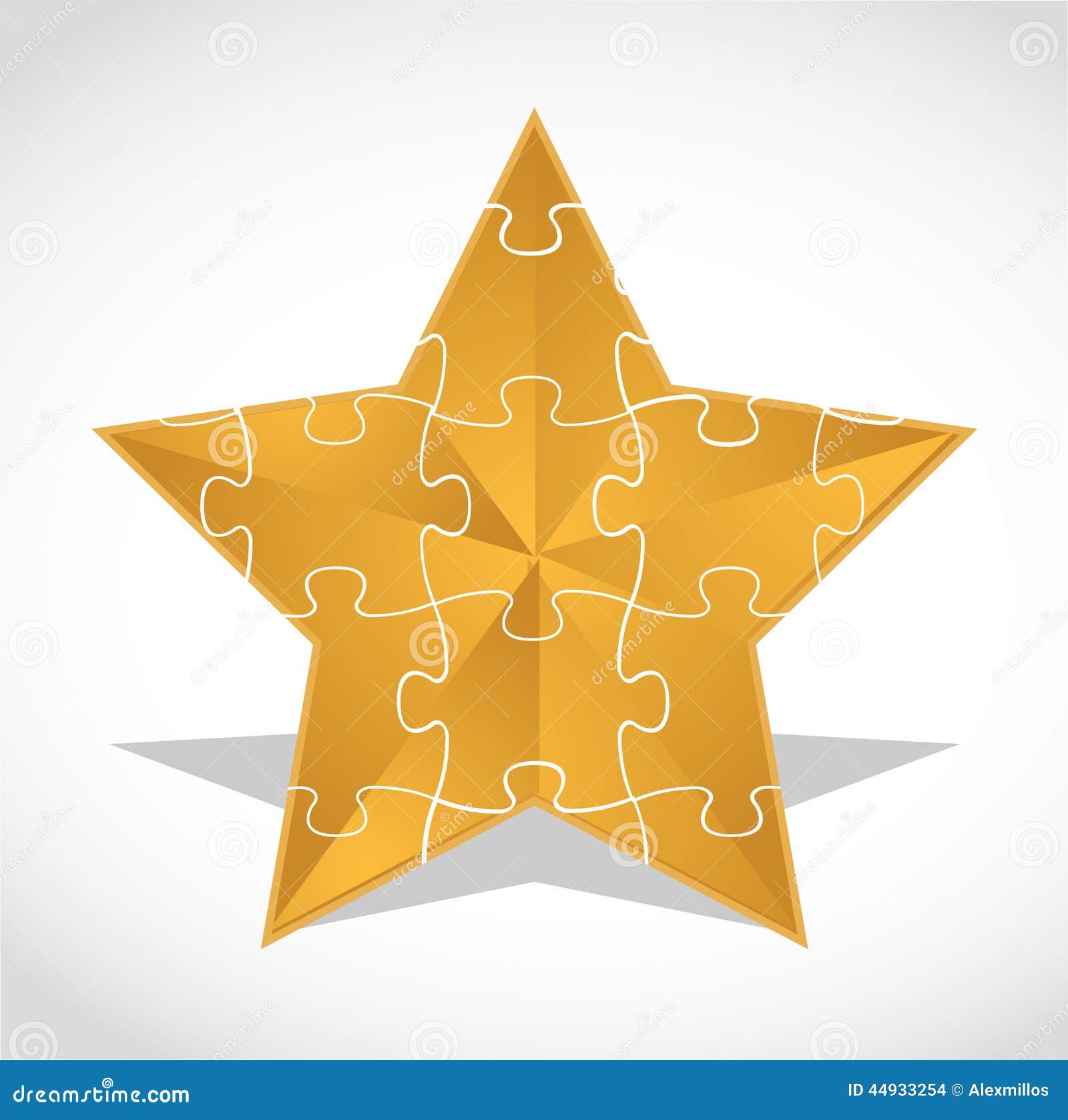 Diseño Del Ejemplo Del Rompecabezas De La Estrella Del Oro Encima Stock de ilustración - Ilustración de estrella, diseño: 44933254